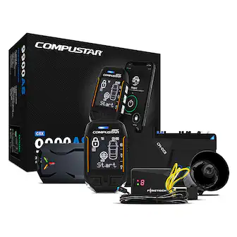 Front. Compustar - All-in-One 2-Way Remote Start + Security Bundle w/LTE Module - Installation Included - Black.