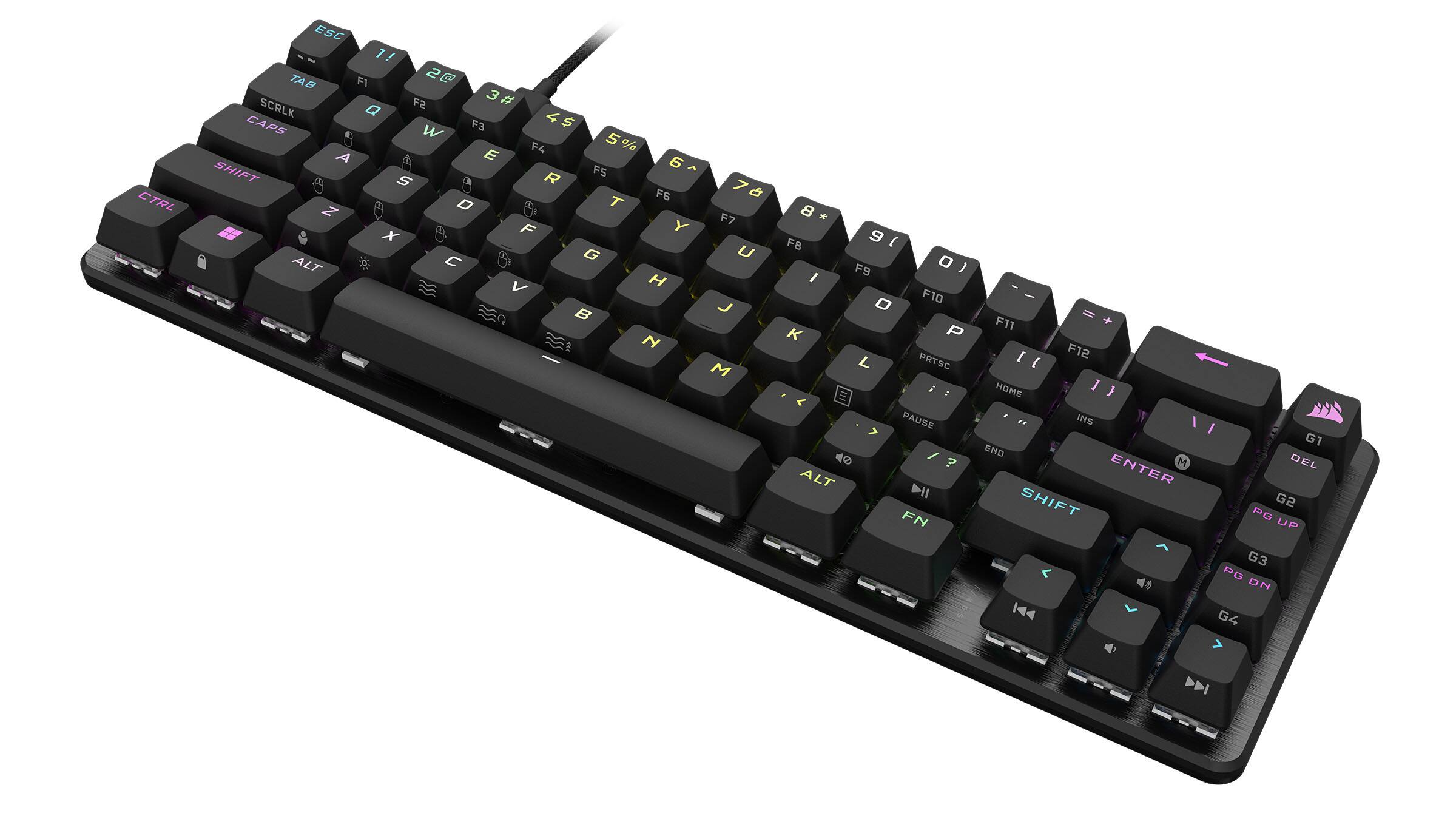 Alt View 13. CORSAIR - K65 PRO MINI RGB 65% Optical-Mechanical Gaming Keyboard Backlit RGB LED, OPX - Black.