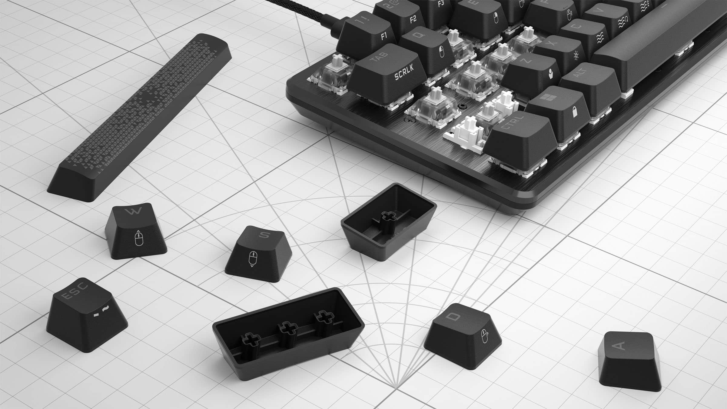 Alt View 19. CORSAIR - K65 PRO MINI RGB 65% Optical-Mechanical Gaming Keyboard Backlit RGB LED, OPX - Black.