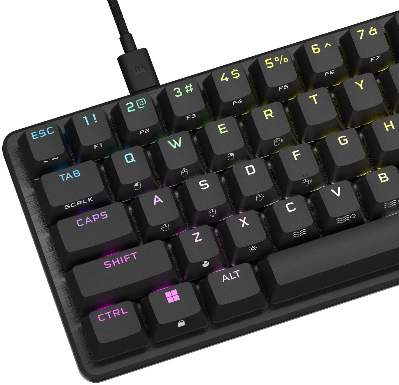 Alt View 20. CORSAIR - K65 PRO MINI RGB 65% Optical-Mechanical Gaming Keyboard Backlit RGB LED, OPX - Black.
