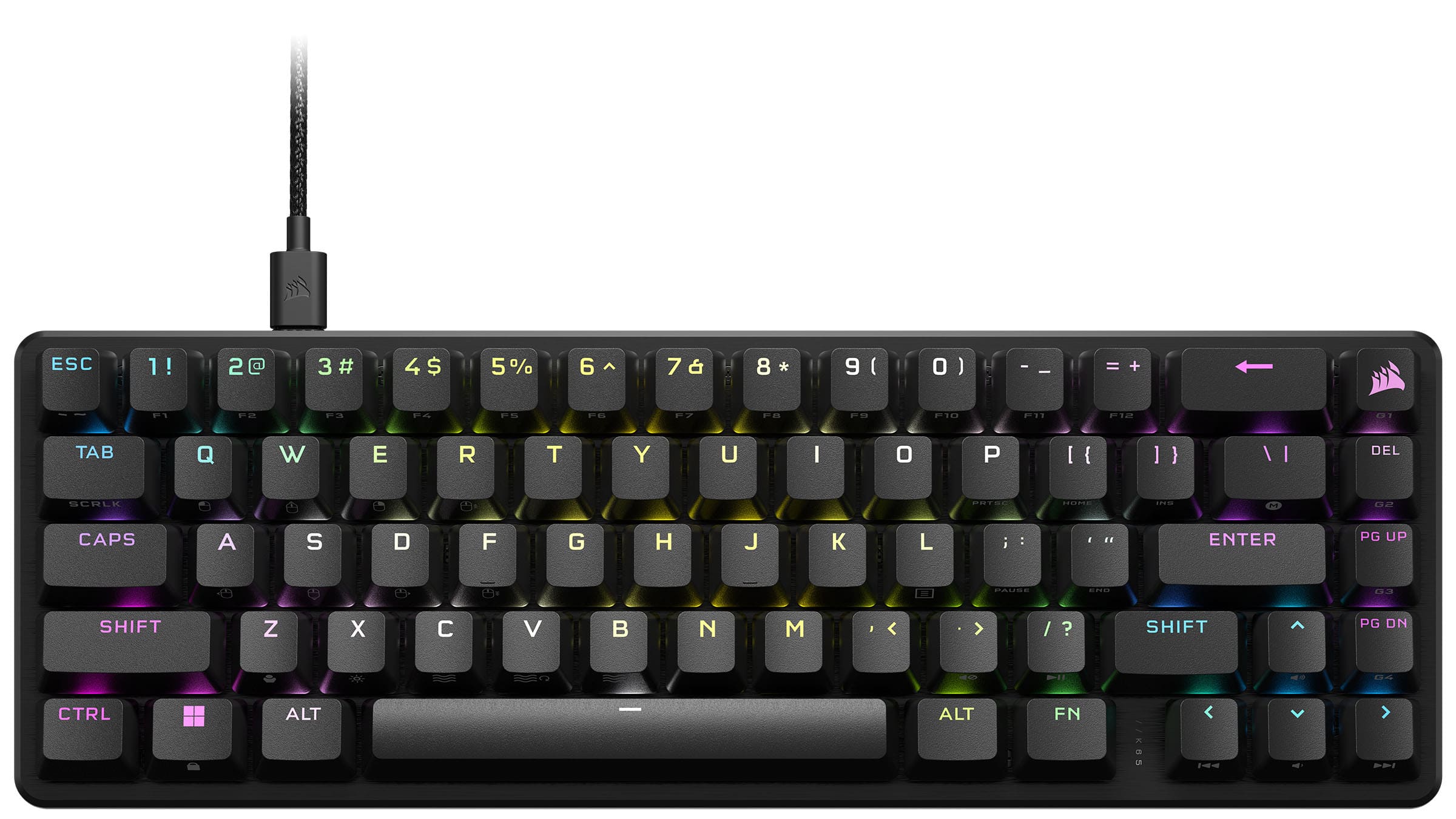 Alt View 23. CORSAIR - K65 PRO MINI RGB 65% Optical-Mechanical Gaming Keyboard Backlit RGB LED, OPX - Black.