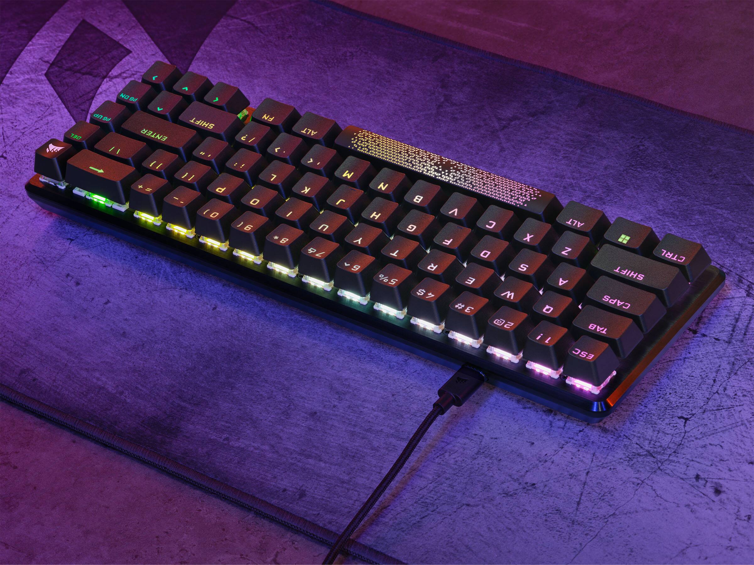 Alt View 25. CORSAIR - K65 PRO MINI RGB 65% Optical-Mechanical Gaming Keyboard Backlit RGB LED, OPX - Black.