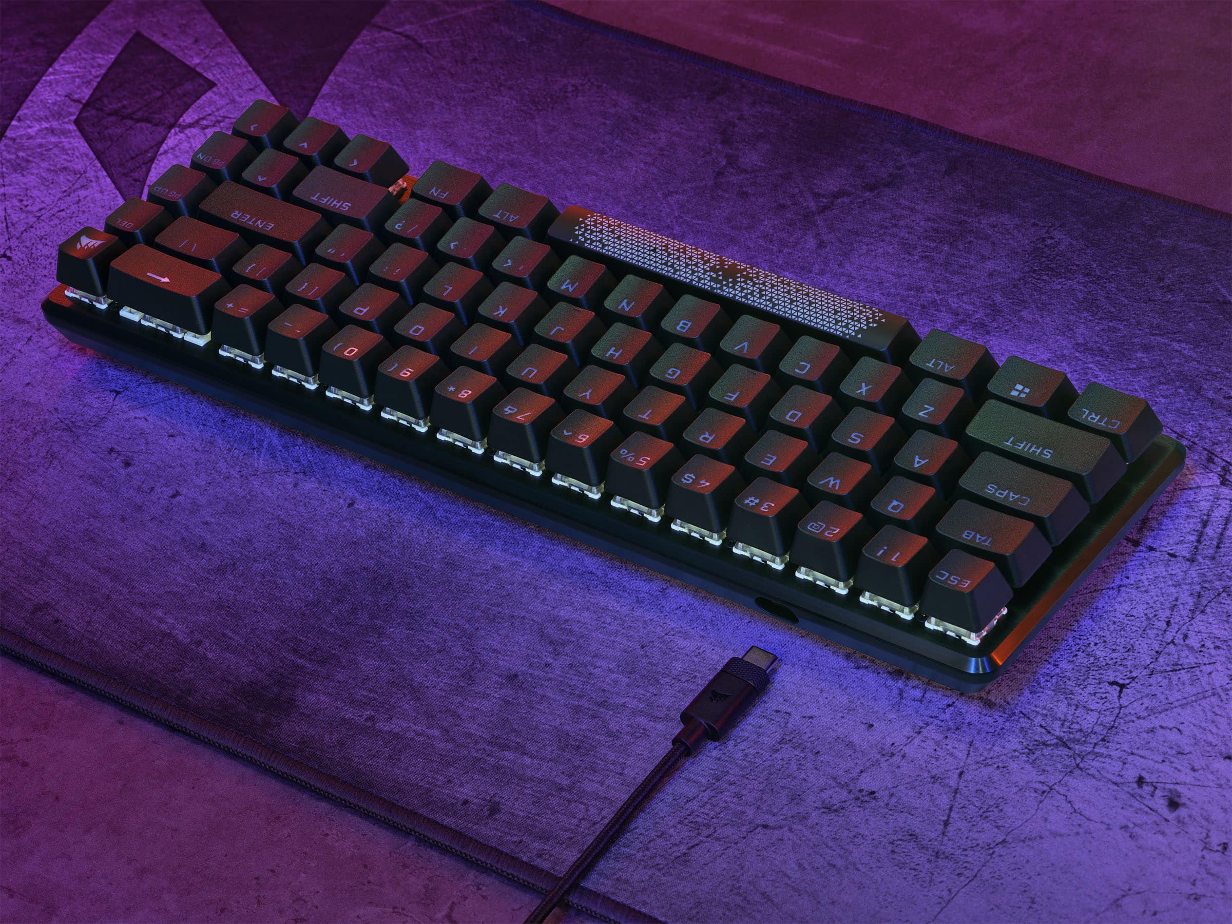 Alt View 26. CORSAIR - K65 PRO MINI RGB 65% Optical-Mechanical Gaming Keyboard Backlit RGB LED, OPX - Black.