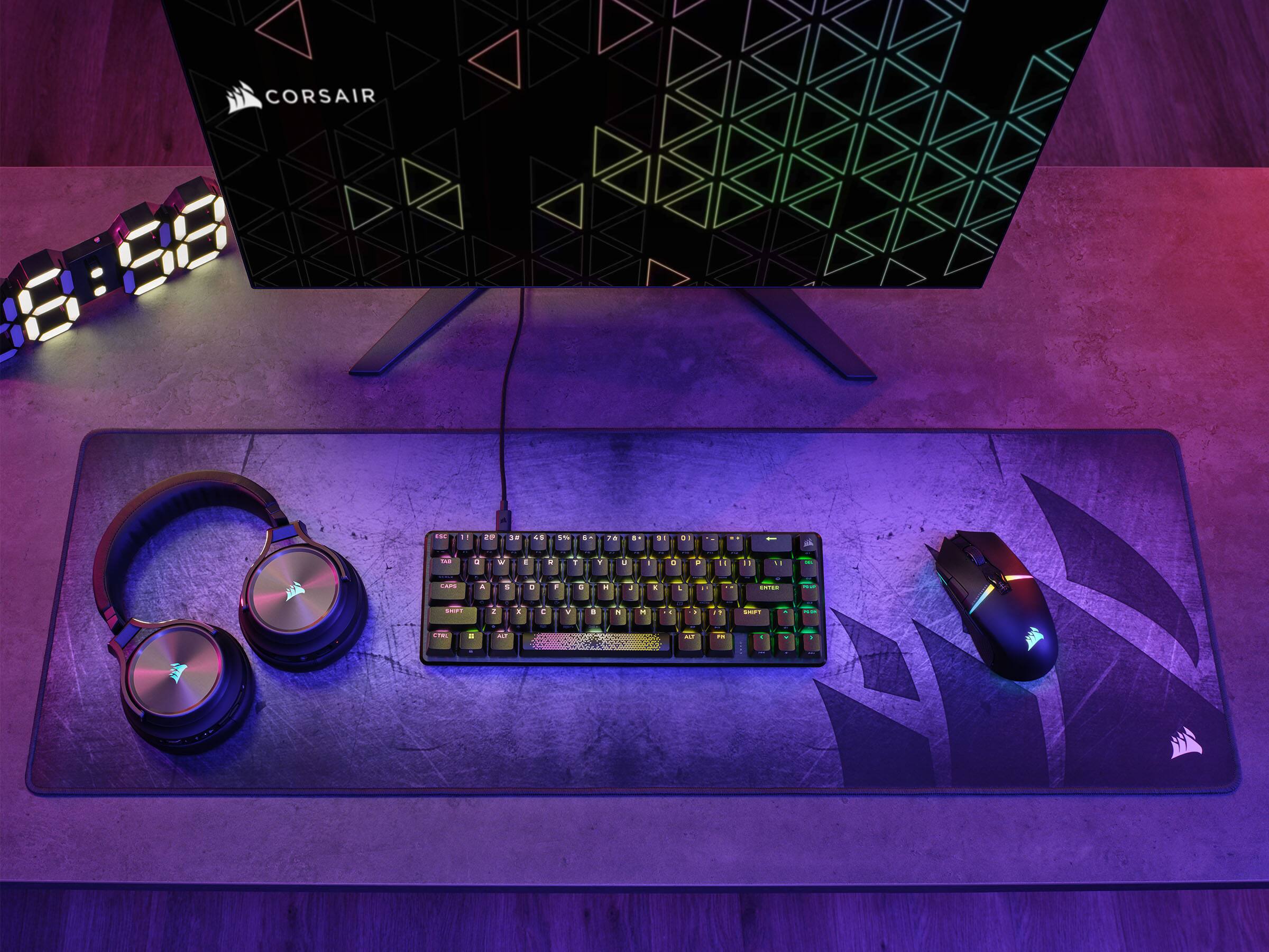 Alt View 28. CORSAIR - K65 PRO MINI RGB 65% Optical-Mechanical Gaming Keyboard Backlit RGB LED, OPX - Black.