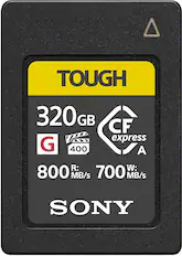 Front. Sony - CEAG320T 320 GB CFexpress Type A Memory Card - Black.