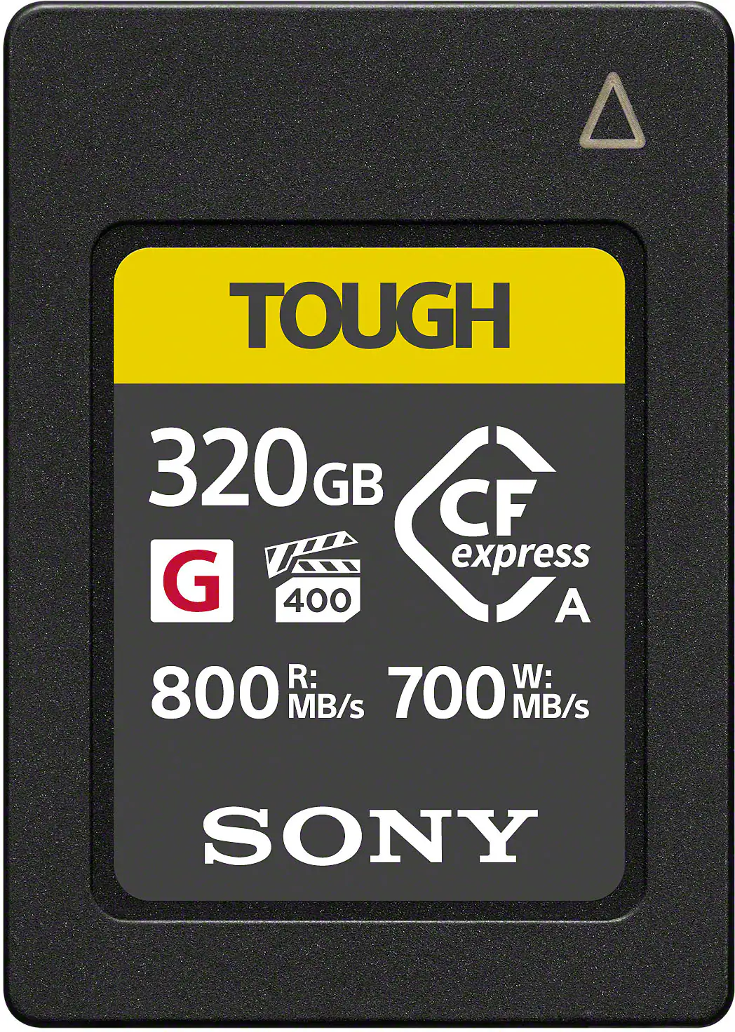 Front. Sony - CEAG320T 320 GB CFexpress Type A Memory Card - Black.