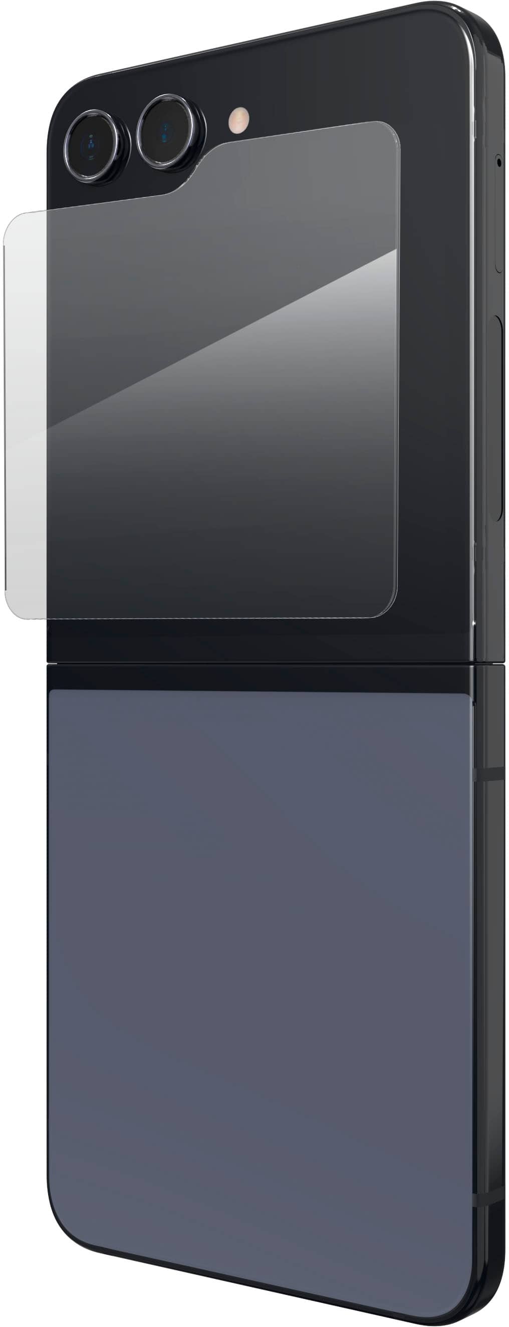 Left. ZAGG - InvisibleShield Glass+ Defense Screen Protector for Samsung Galaxy Z Flip5 - Clear.