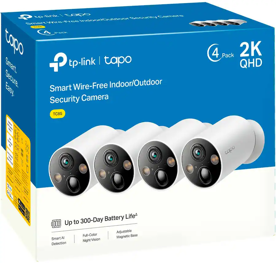 Tp Camera TP Link Tapo Wire Free Indoor/Outdoor Cameras with up to 300 days of ...