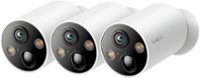 TP-Link - Tapo Wire-Free MagCam 3-pack 2K HD Indoor/Outdoor Cameras with Up to 300 days of power and Magnetic Base - White - Front_Zoom