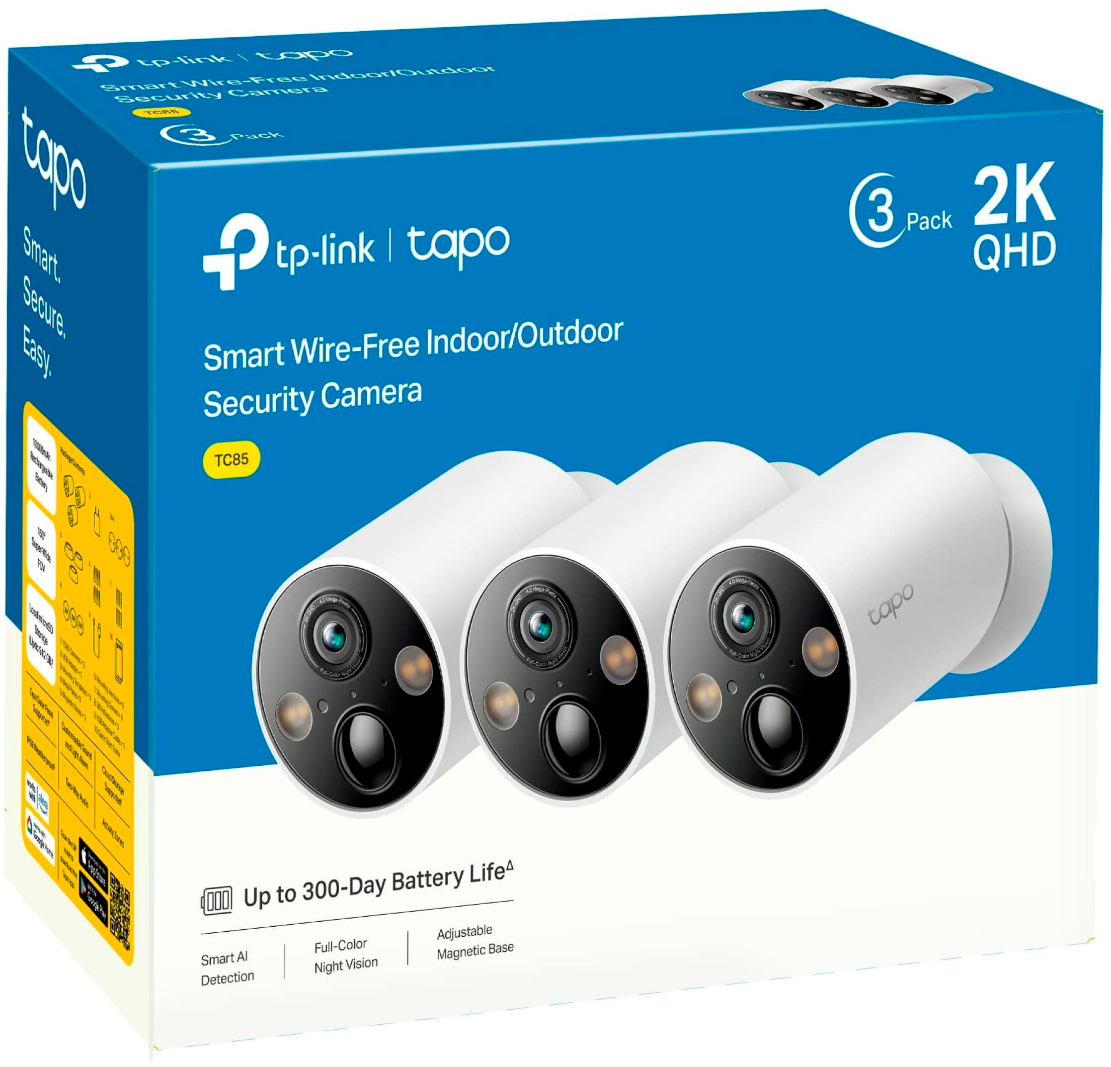 TP-Link Tapo Pan-Tilt Indoor 2K Wi-Fi Security Plug-In Camera with Privacy  Control and Smart Motion Tracking White Tapo TC73 - Best Buy