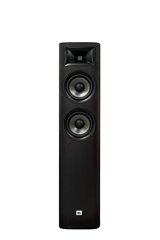 JBL - Studio 680 Dual 6.5" 2.5-Way Compression Driver Floorstanding Loud Speaker (Each) - Dark Wood - Front_Zoom
