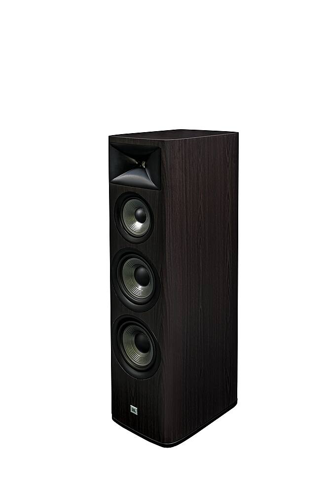 Left. JBL - Studio 698 Dual 8" Woofer 6" Mid 3-Way Compression Driver Floorstanding Loud Speaker (Each) - Dark Wood.