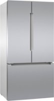 Bosch - 800 Series 22 Cu. Ft. French Door Counter-Depth Smart Refrigerator with FarmFresh System - Stainless Steel - Front_Zoom