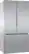 Front. Bosch - 800 Series 22 Cu. Ft. French Door Counter-Depth Smart Refrigerator with FarmFresh System - Stainless Steel.