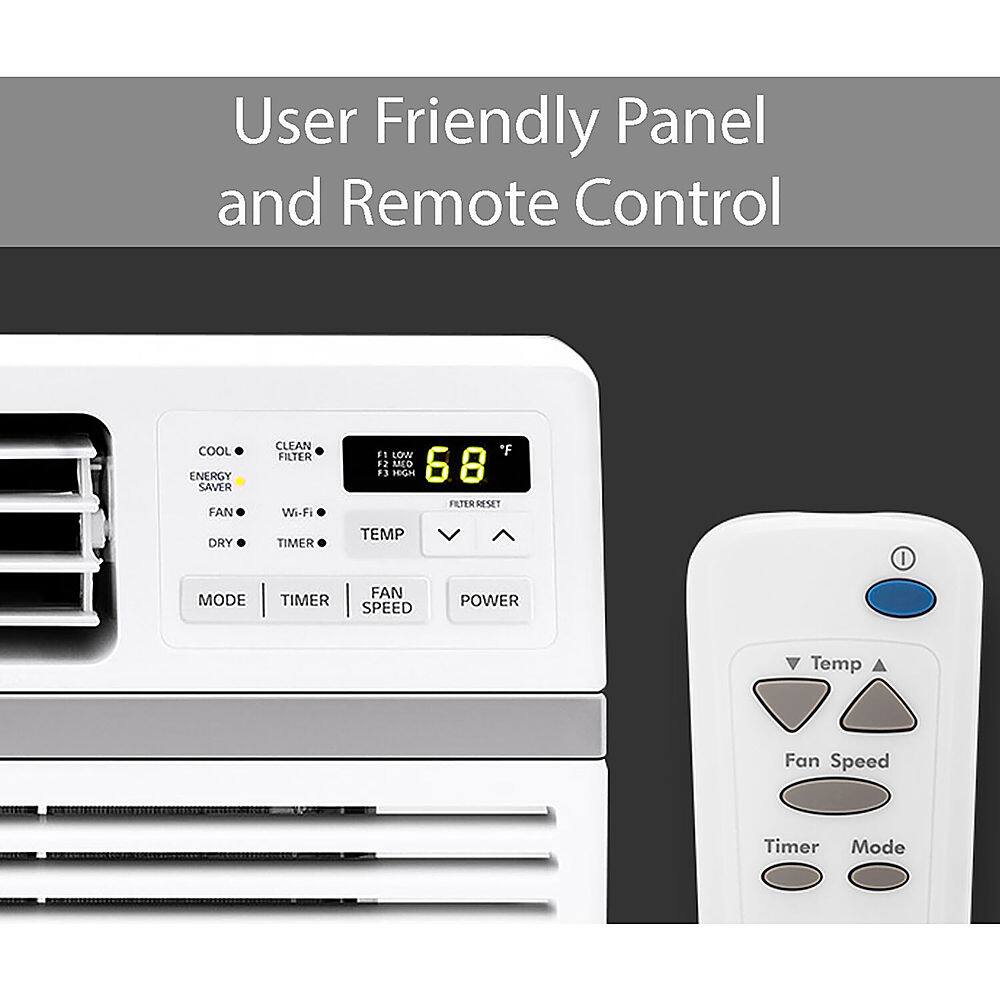 User Friendly Panel and Remote Control:

* Cool Energy Saver Fan
* Dry Clean Filter
* Wi-Fi Timer
* F1 Low "F2"
* F3 High
* Filter Reset
* Temperature
* Fan Speed
* Power
* Timer
* Fan Speed
* Timer Mode