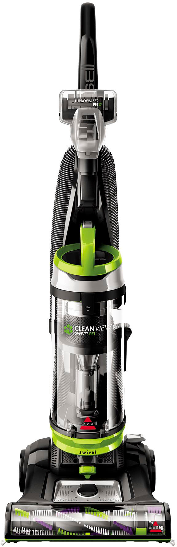 BISSELL CleanView Swivel Pet Vacuum Cleaner Sparkle Silver/Cha Cha Lime  with black accents 2316 - Best Buy