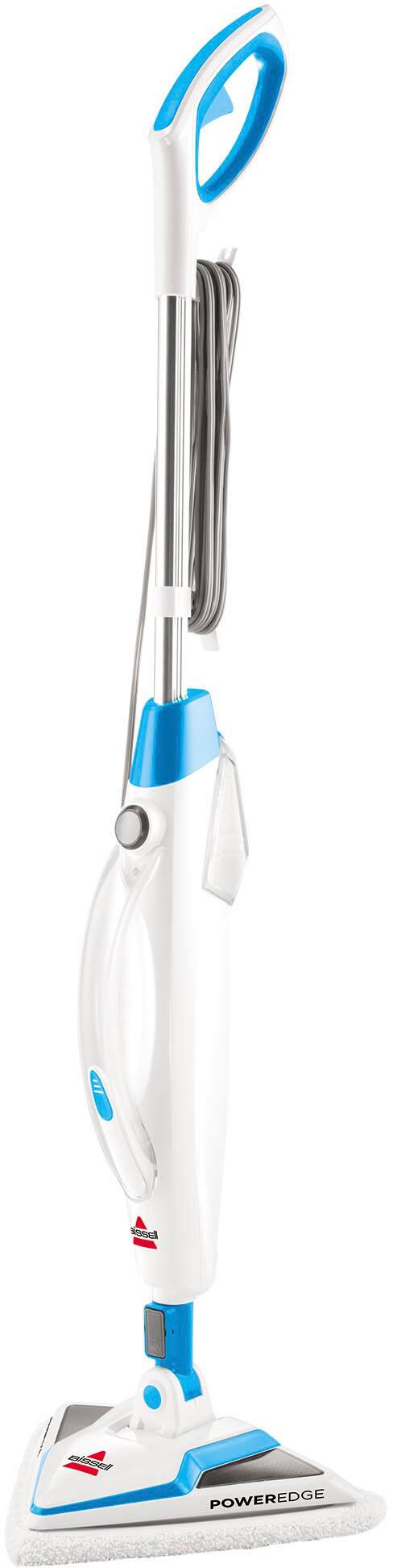 Angle. BISSELL - PowerEdge Lift-Off 2-in-1 Sanitizing Steam Mop - Basanova Blue with White Accents.