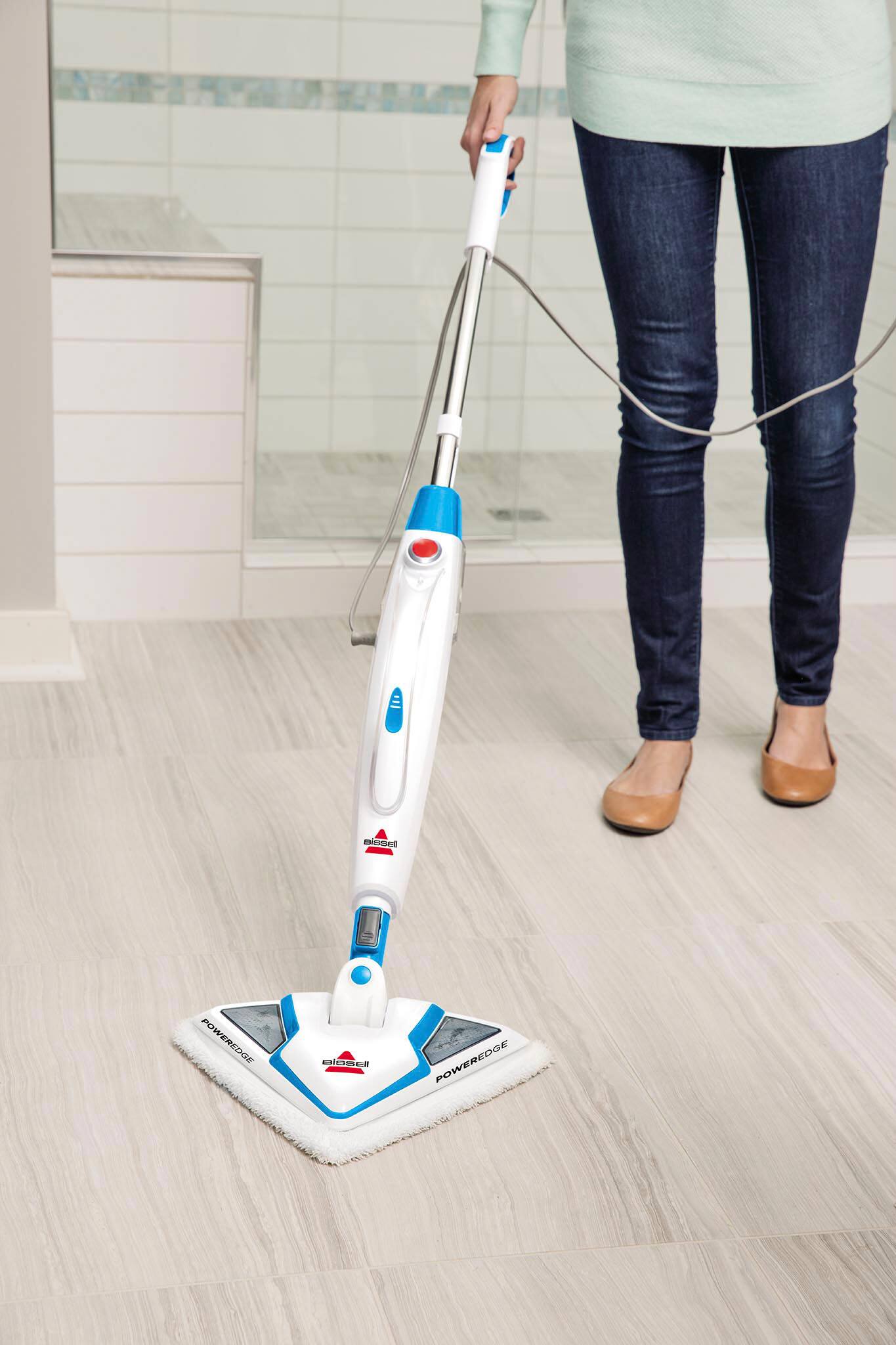 Alt View 11. BISSELL - PowerEdge Lift-Off 2-in-1 Sanitizing Steam Mop - Basanova Blue with White Accents.