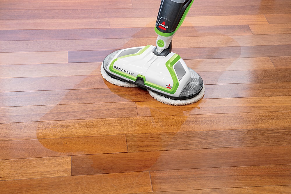 Alt View 16. BISSELL - SpinWave Hard Floor Spin Mop - White with ChaCha Lime Accents.