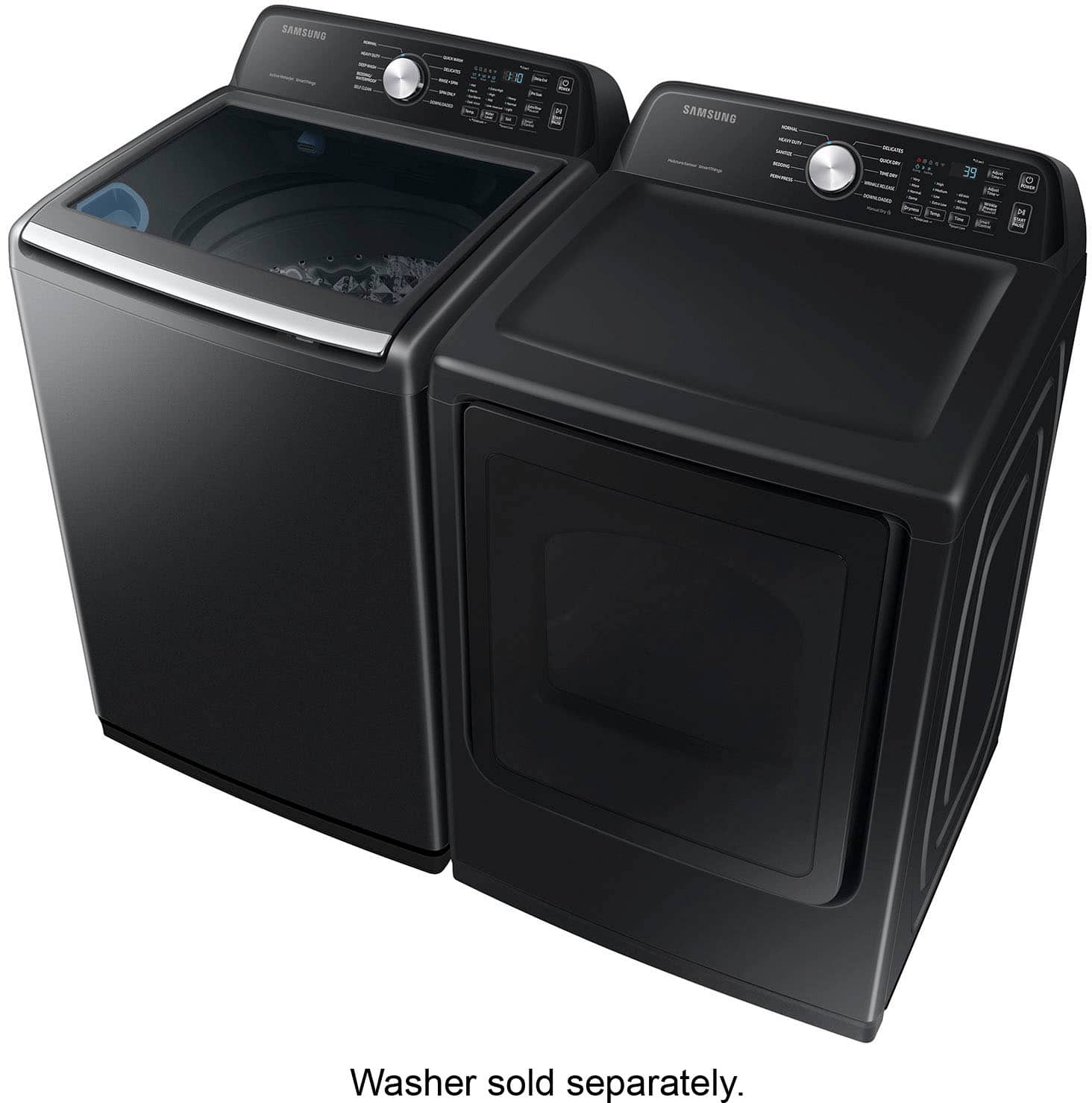 Alt View 16. Samsung - 7.4 Cu. Ft. Smart Electric Dryer with Sensor Dry - Black.