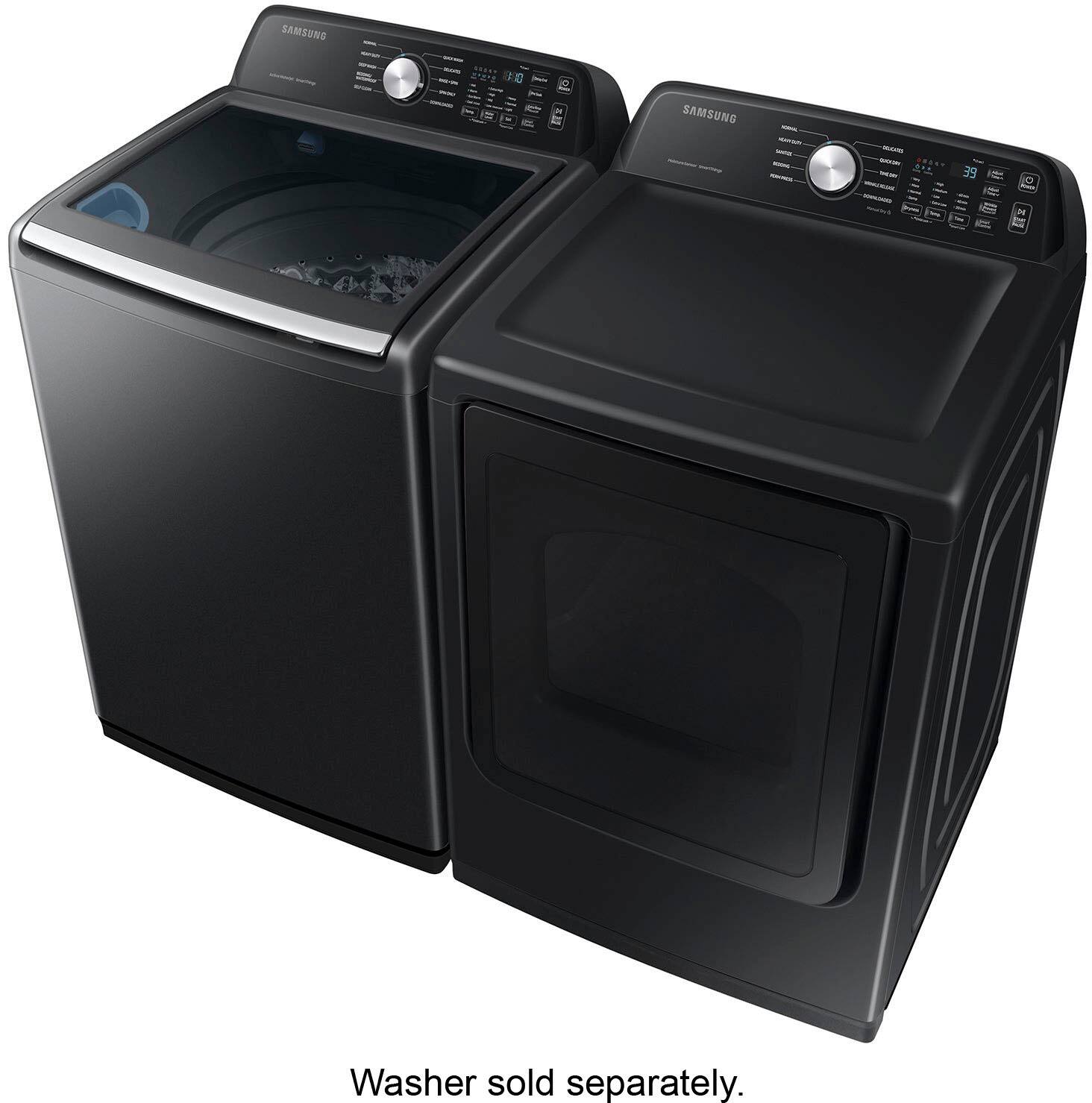 Alt View 16. Samsung - 7.4 Cu. Ft. Smart Electric Dryer with Sensor Dry - Black.