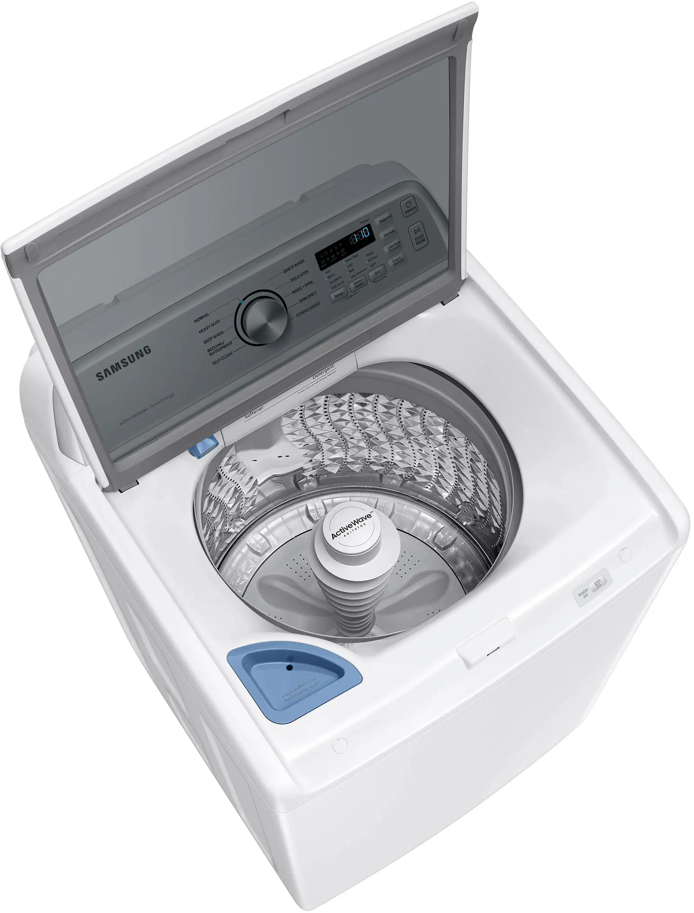 Alt View 12. Samsung - 4.6 Cu. Ft. High-Efficiency Smart Top Load Washer with ActiveWave Agitator - White.