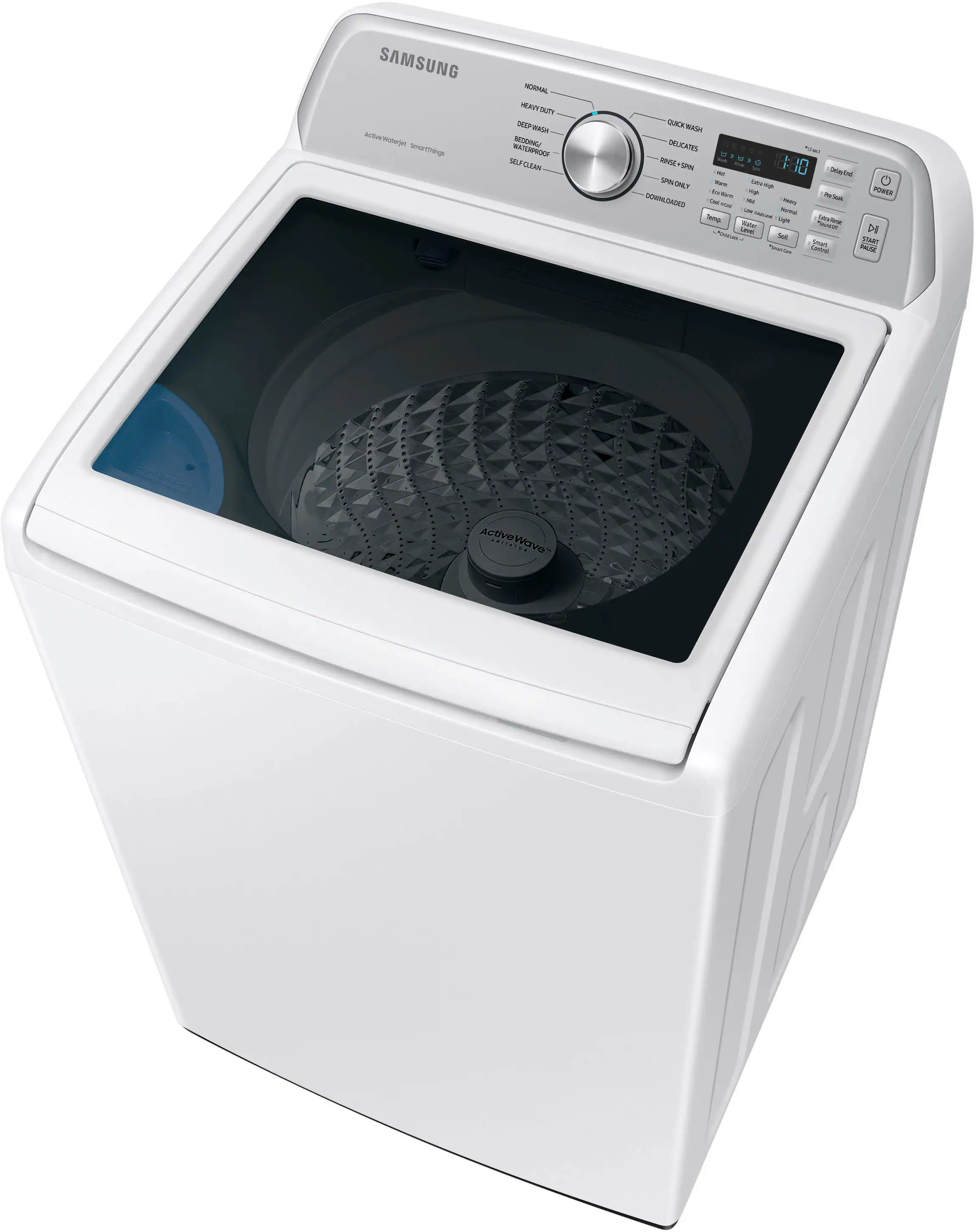 Alt View 13. Samsung - 4.6 Cu. Ft. High-Efficiency Smart Top Load Washer with ActiveWave Agitator - White.
