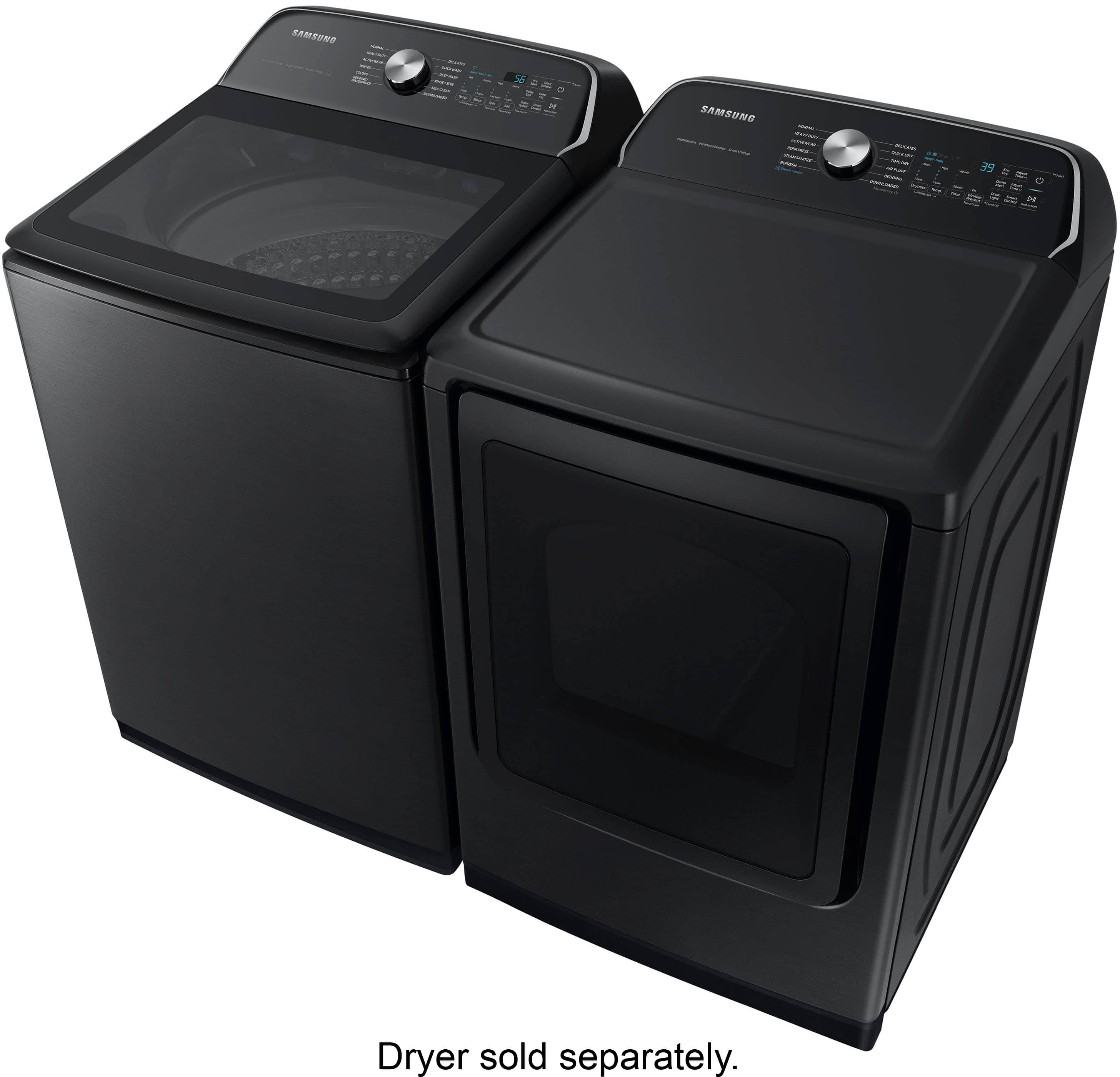 Alt View 20. Samsung - 5.5 Cu. Ft. High-Efficiency Smart Top Load Washer with Super Speed Wash - Brushed Black.