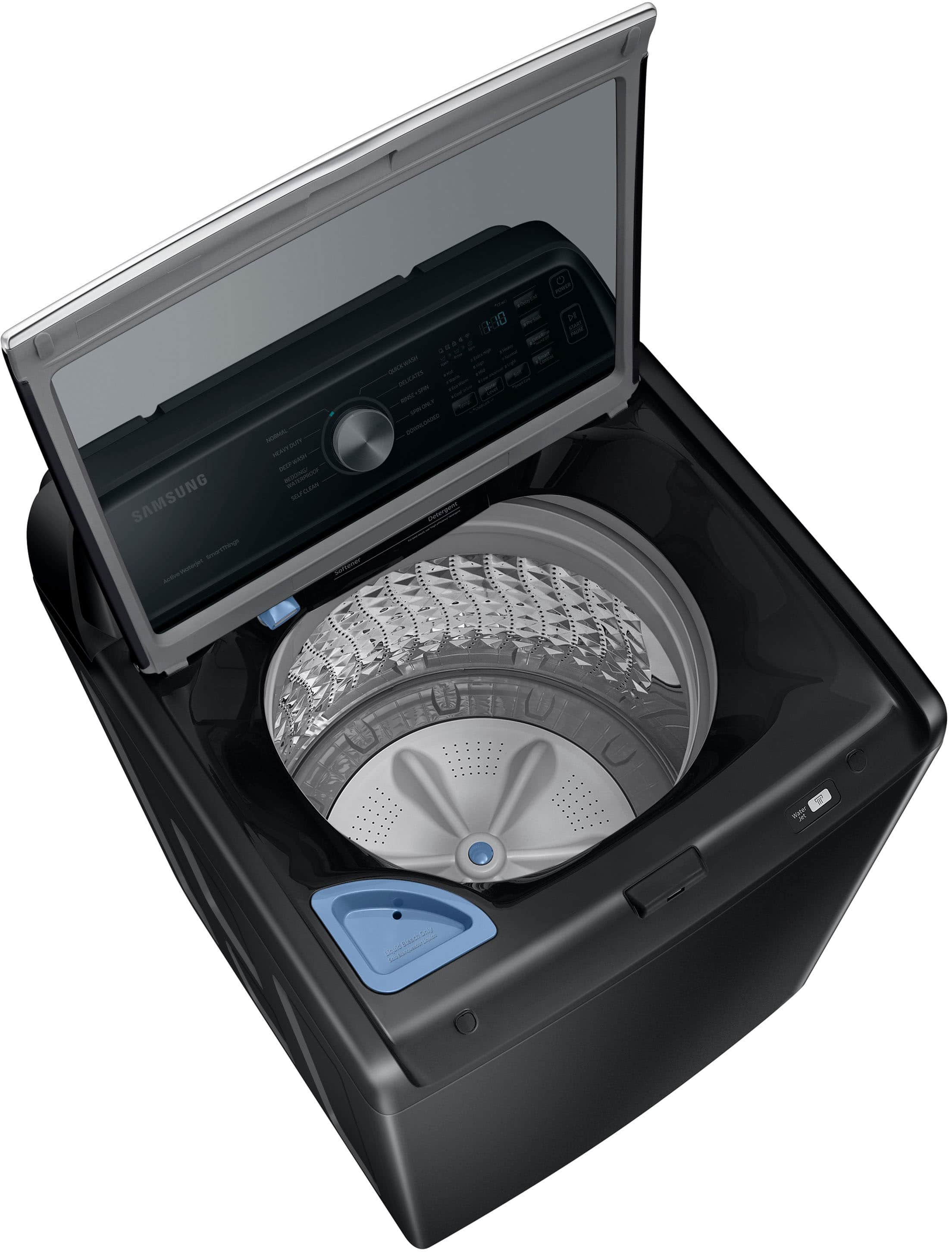 Alt View 12. Samsung - 4.7 Cu. Ft. High-Efficiency Smart Top Load Washer with Active WaterJet - Black.