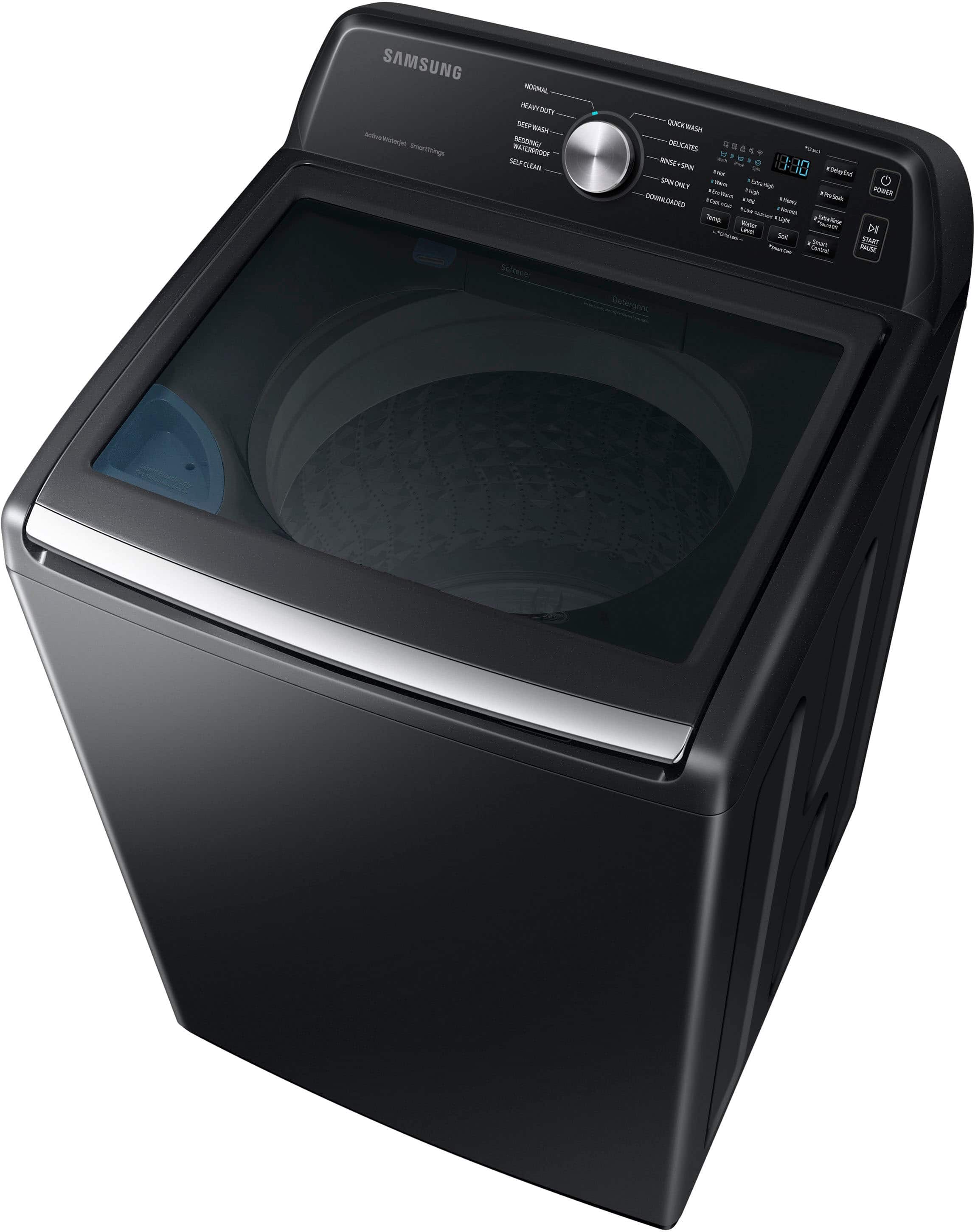 Alt View 13. Samsung - 4.7 Cu. Ft. High-Efficiency Smart Top Load Washer with Active WaterJet - Black.