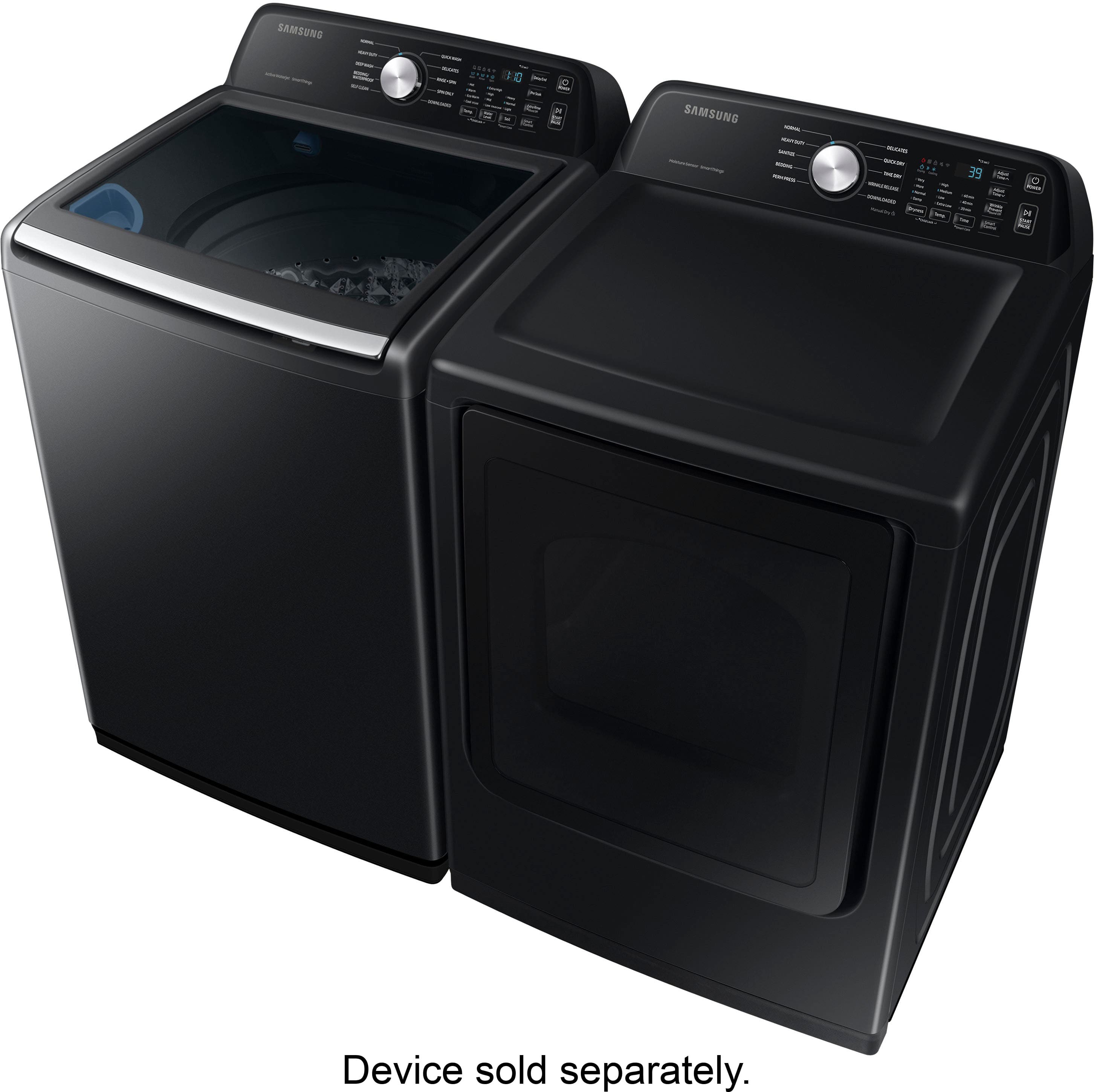 Alt View 19. Samsung - 4.7 Cu. Ft. High-Efficiency Smart Top Load Washer with Active WaterJet - Black.