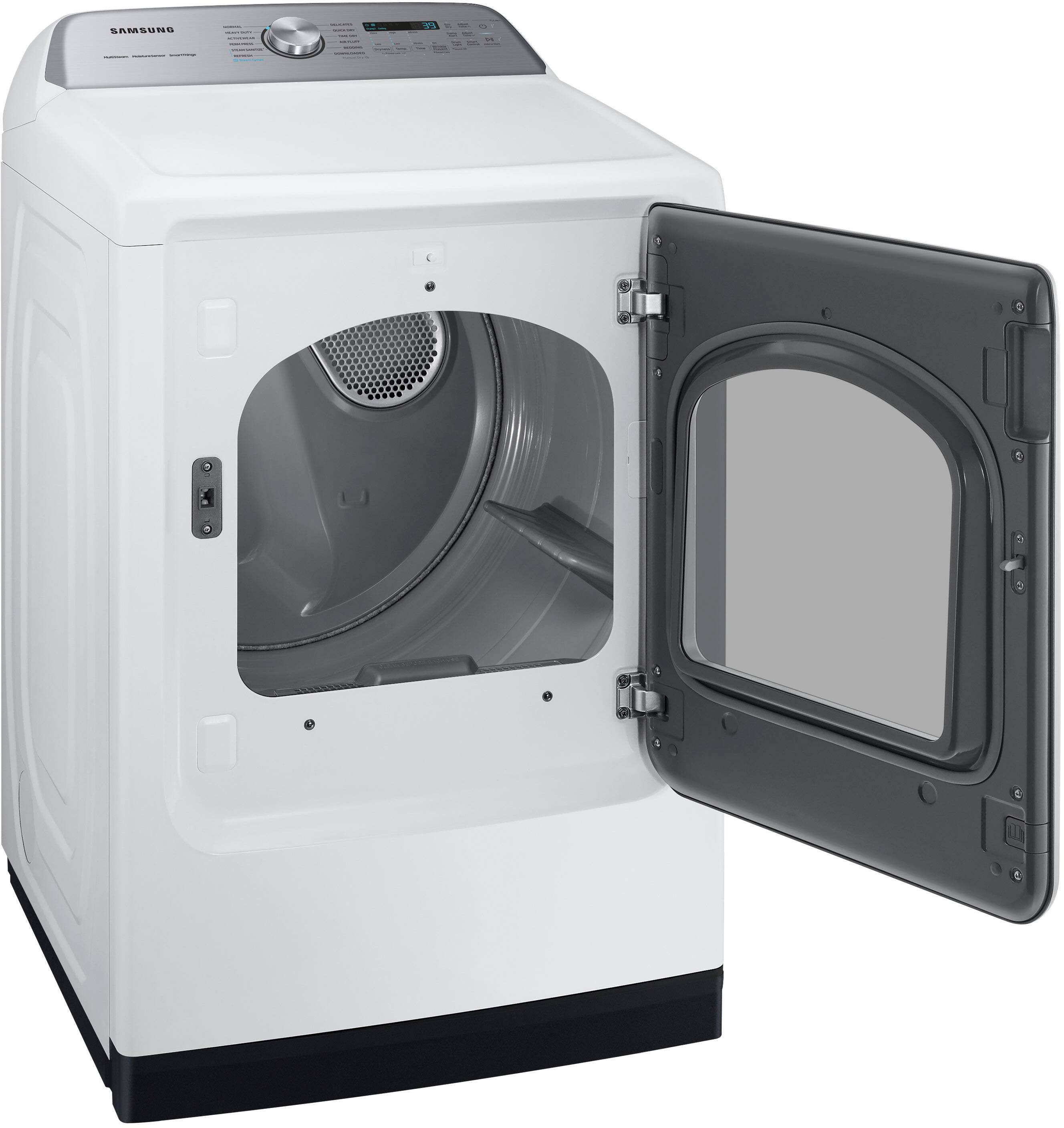 Alt View 13. Samsung - 7.4 Cu. Ft. Smart Electric Dryer with Steam Sanitize+ - White.