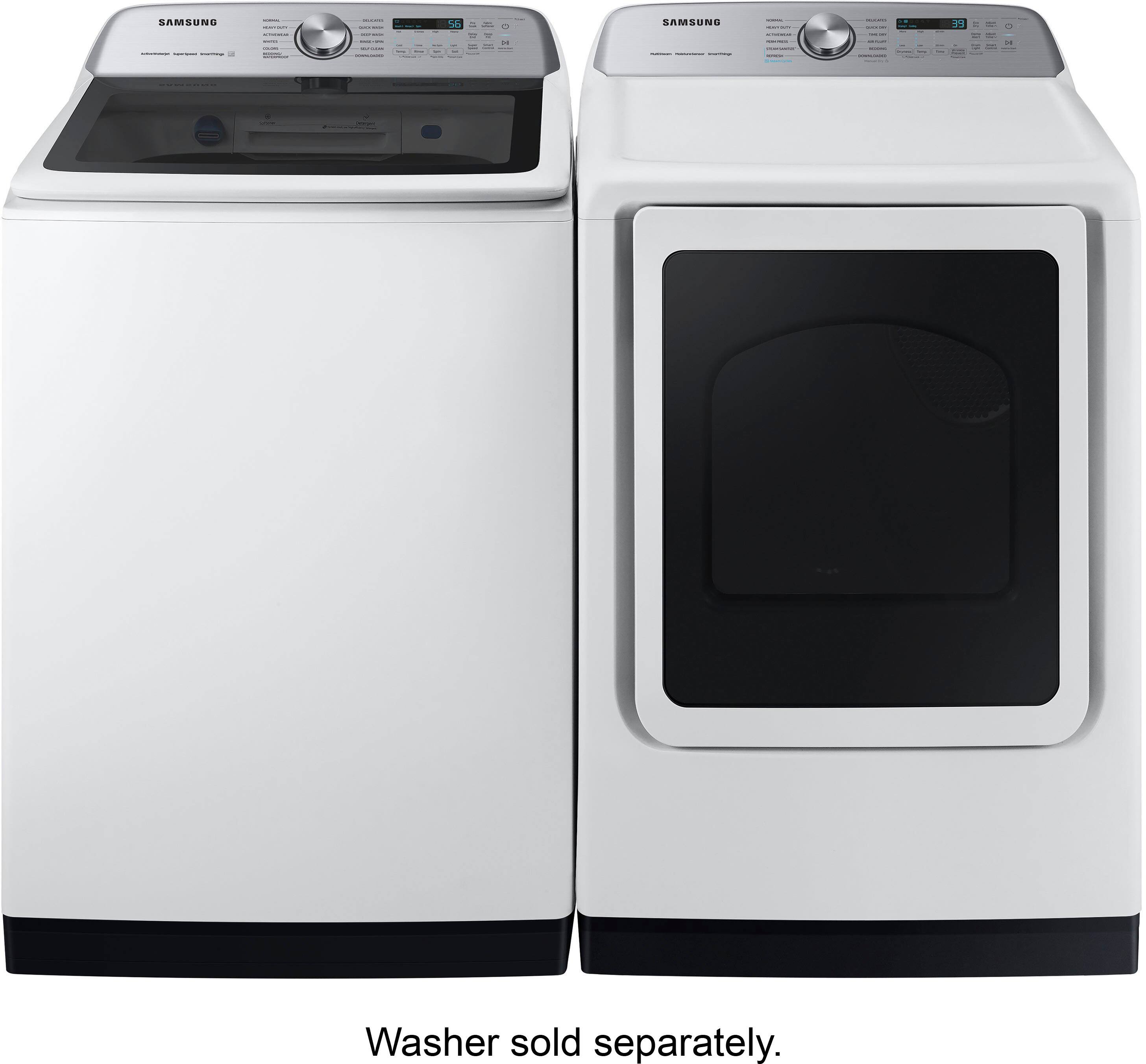 Alt View 18. Samsung - 7.4 Cu. Ft. Smart Electric Dryer with Steam Sanitize+ - White.