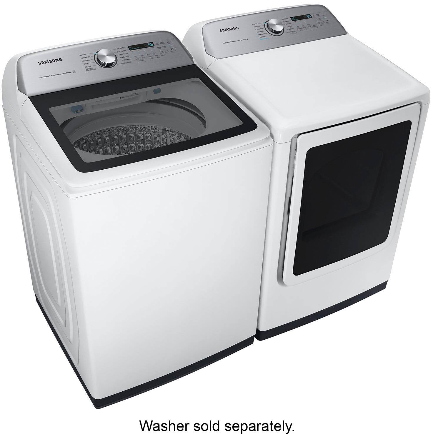 Alt View 19. Samsung - 7.4 Cu. Ft. Smart Electric Dryer with Steam Sanitize+ - White.