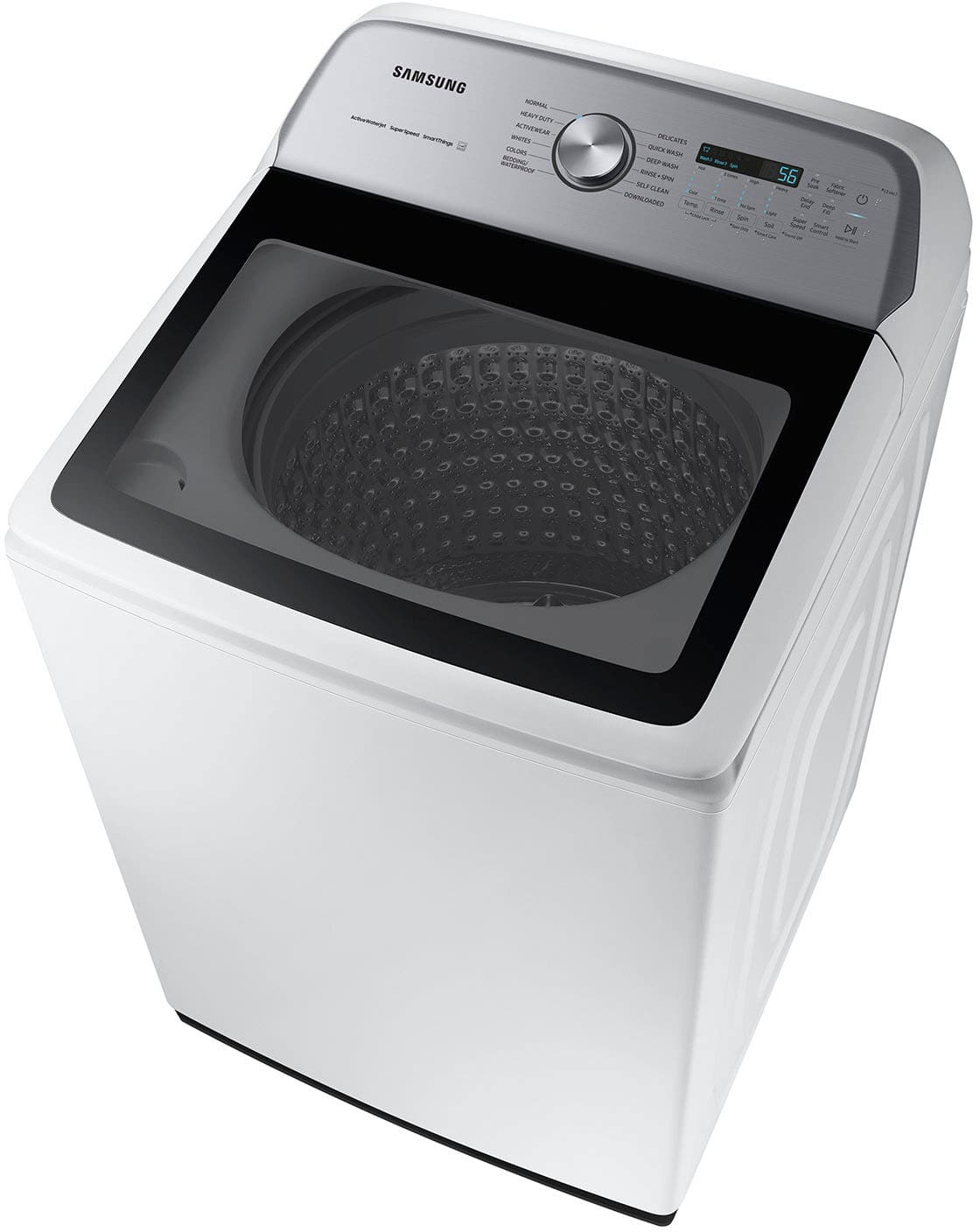 Alt View 14. Samsung - 5.5 Cu. Ft. High-Efficiency Smart Top Load Washer with Super Speed Wash - White.