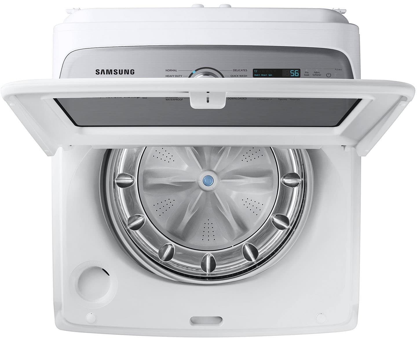 Alt View 15. Samsung - 5.5 Cu. Ft. High-Efficiency Smart Top Load Washer with Super Speed Wash - White.