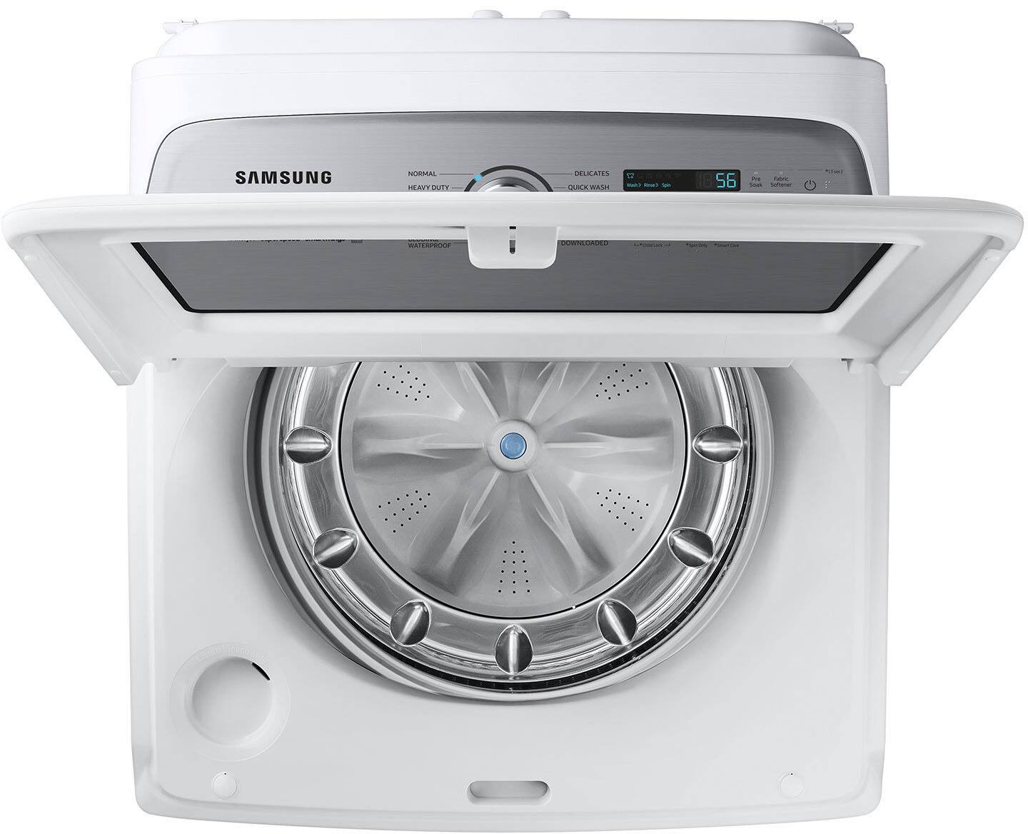 Alt View 15. Samsung - 5.5 Cu. Ft. High-Efficiency Smart Top Load Washer with Super Speed Wash - White.