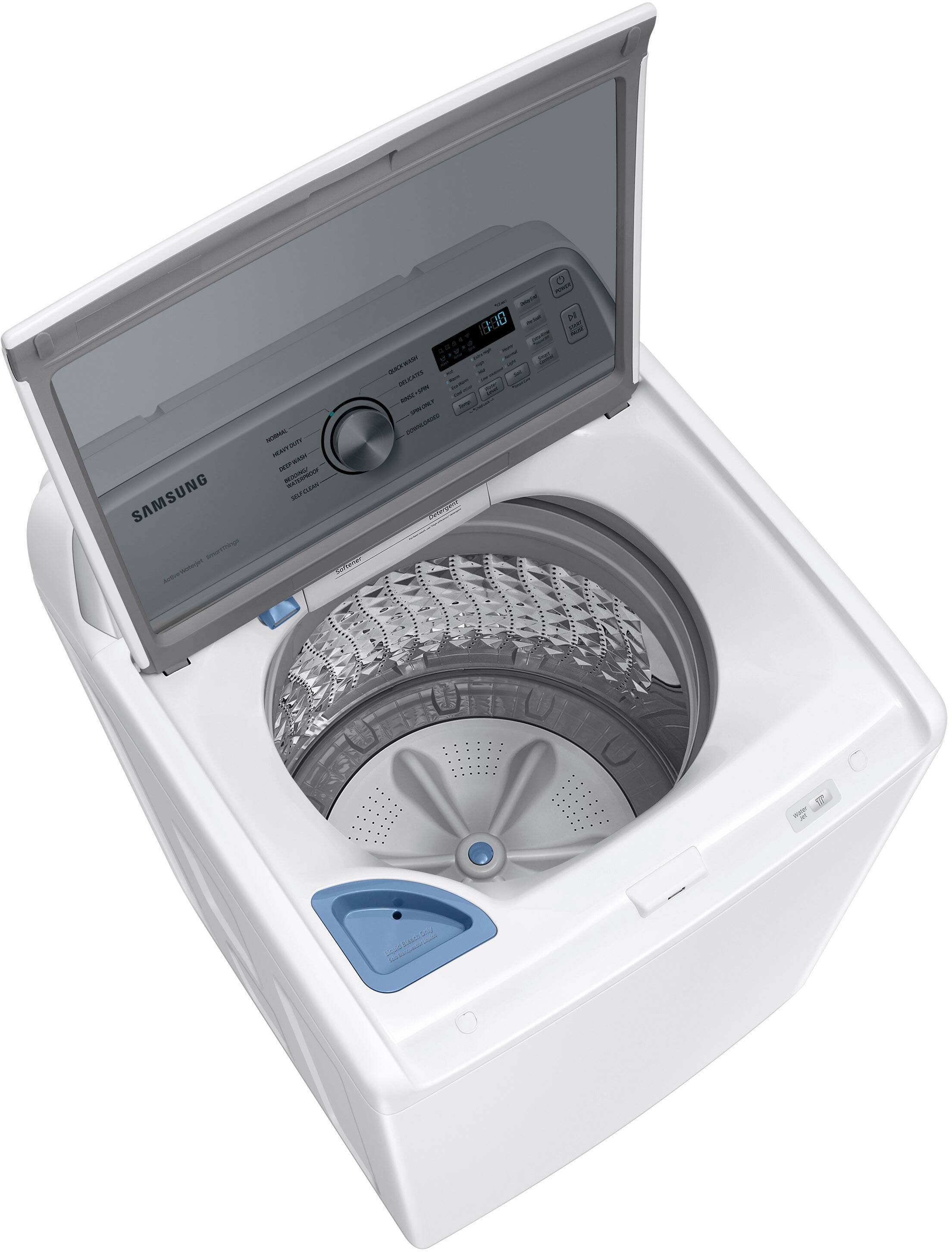Alt View 12. Samsung - 4.7 Cu. Ft. High-Efficiency Smart Top Load Washer with Active WaterJet - White.