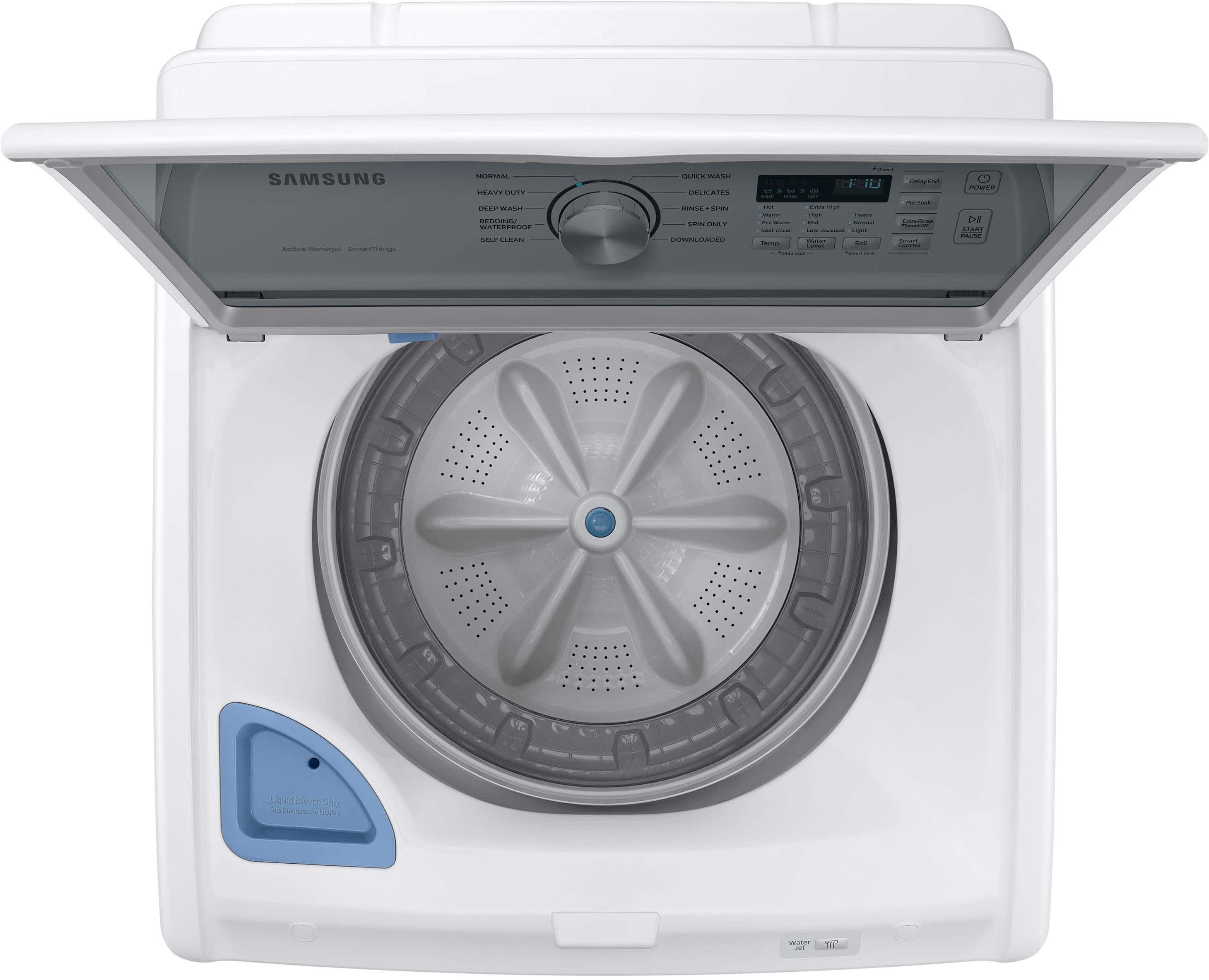 Alt View 14. Samsung - 4.7 Cu. Ft. High-Efficiency Smart Top Load Washer with Active WaterJet - White.