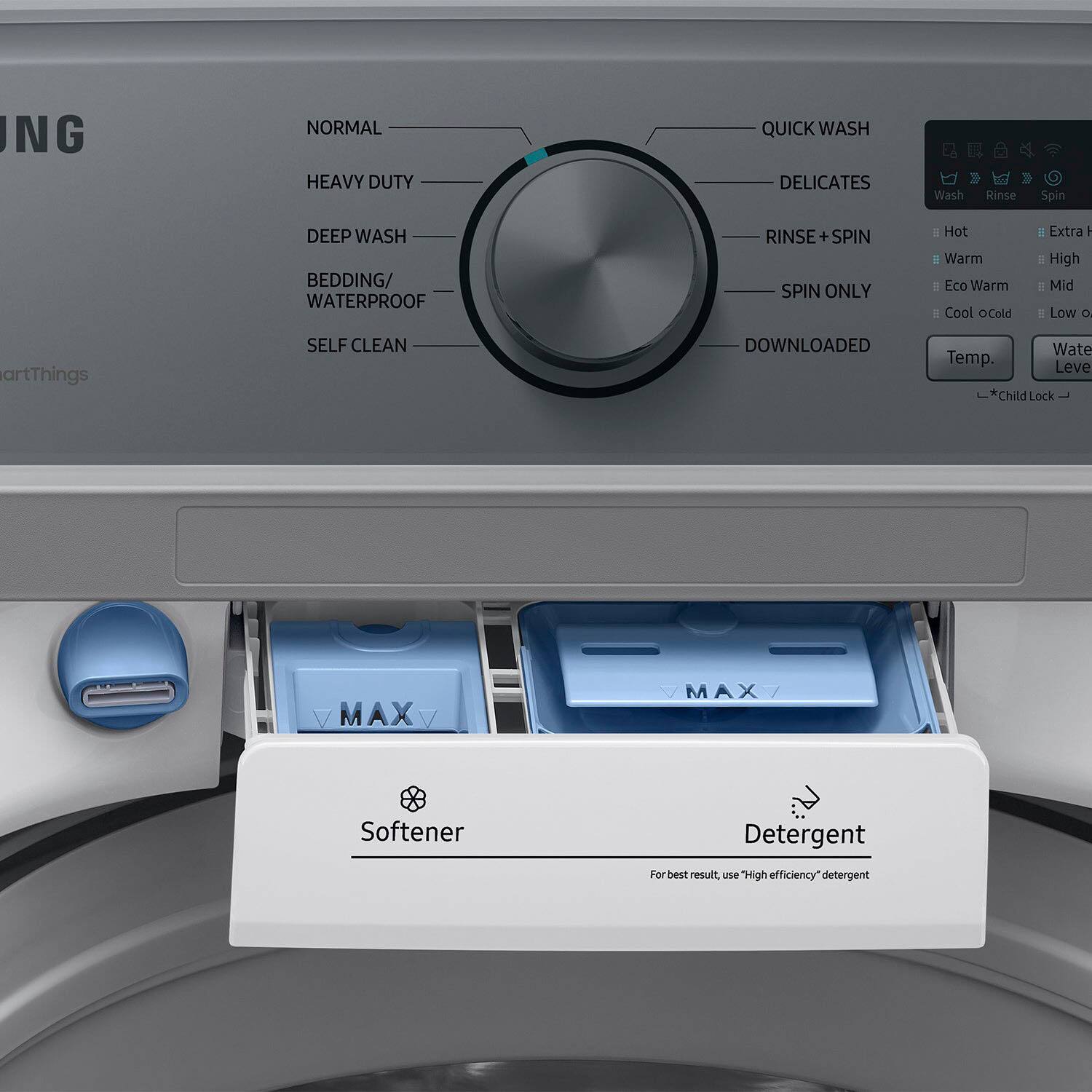 Alt View 17. Samsung - 4.7 Cu. Ft. High-Efficiency Smart Top Load Washer with Active WaterJet - White.