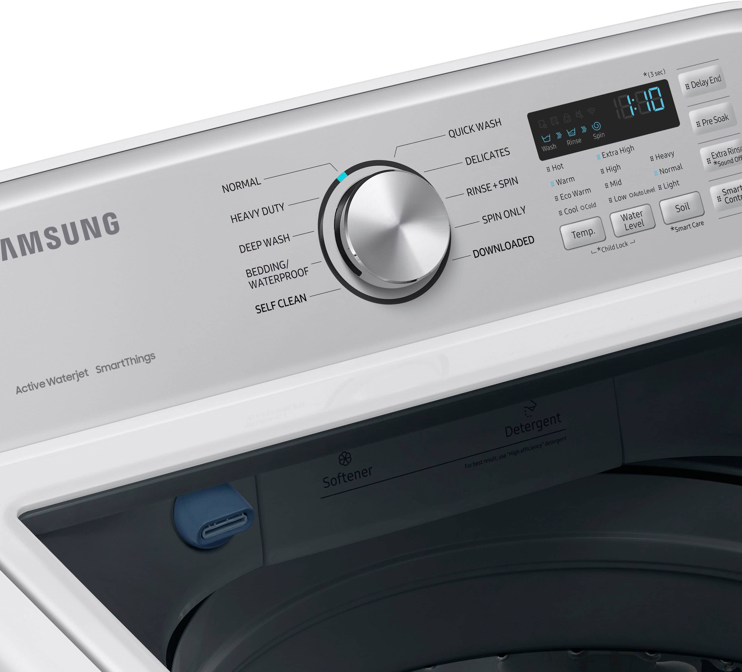 Alt View 18. Samsung - 4.7 Cu. Ft. High-Efficiency Smart Top Load Washer with Active WaterJet - White.