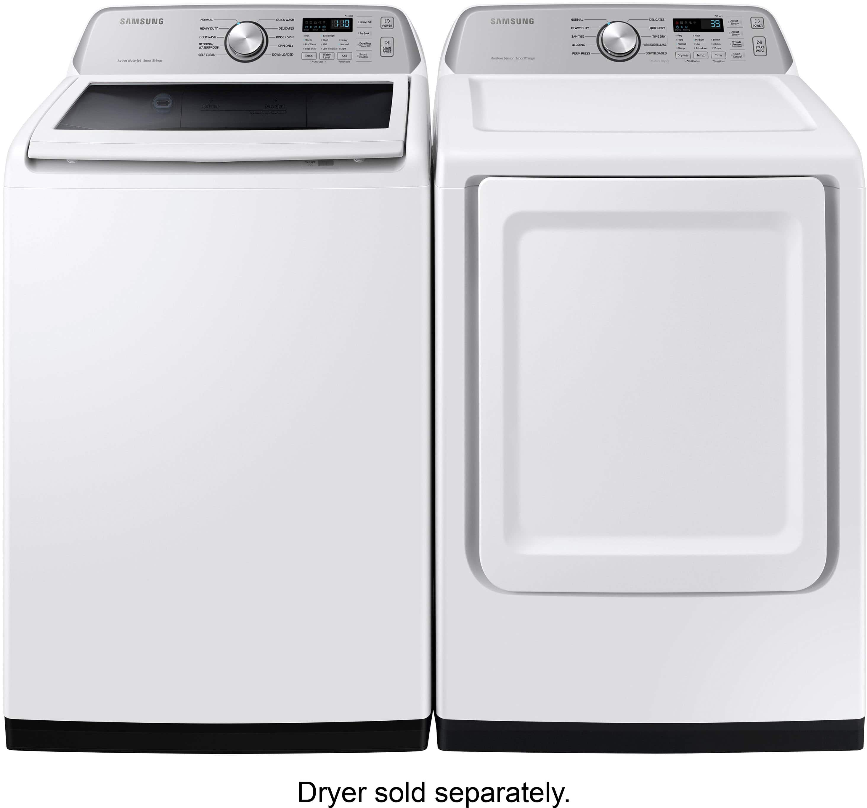 Alt View 19. Samsung - 4.7 Cu. Ft. High-Efficiency Smart Top Load Washer with Active WaterJet - White.