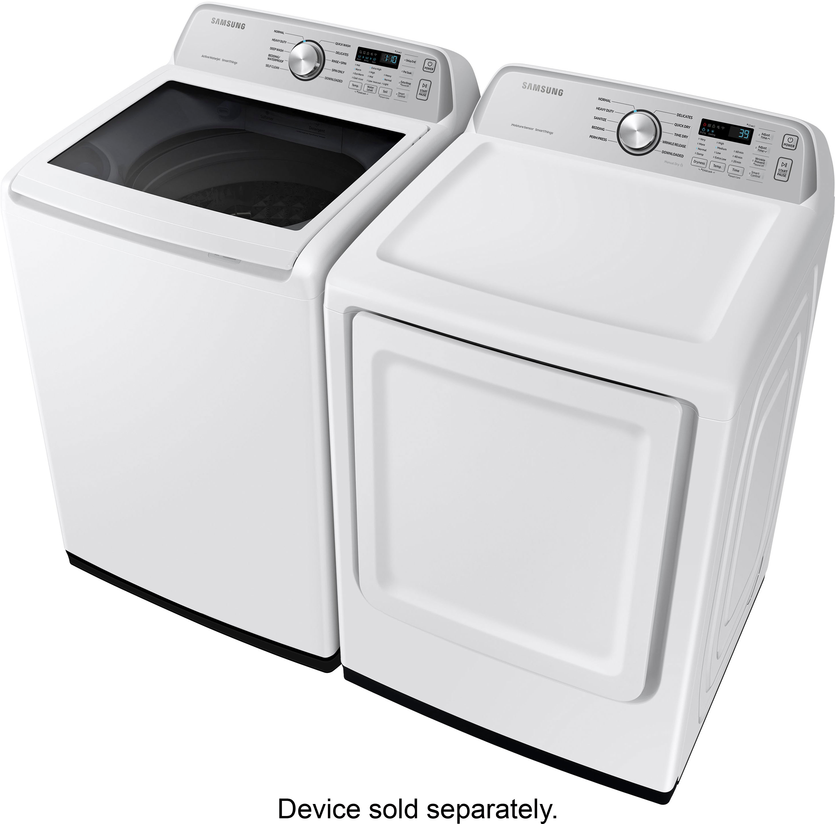 Alt View 20. Samsung - 4.7 Cu. Ft. High-Efficiency Smart Top Load Washer with Active WaterJet - White.