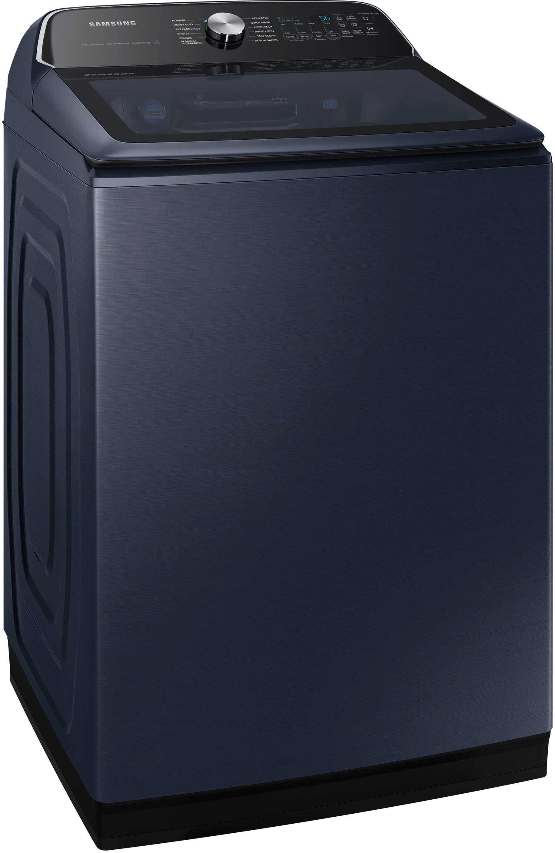 Alt View 12. Samsung - 5.4 Cu. Ft. High-Efficiency Smart Top Load Washer with Pet Care Solution - Brushed Navy.