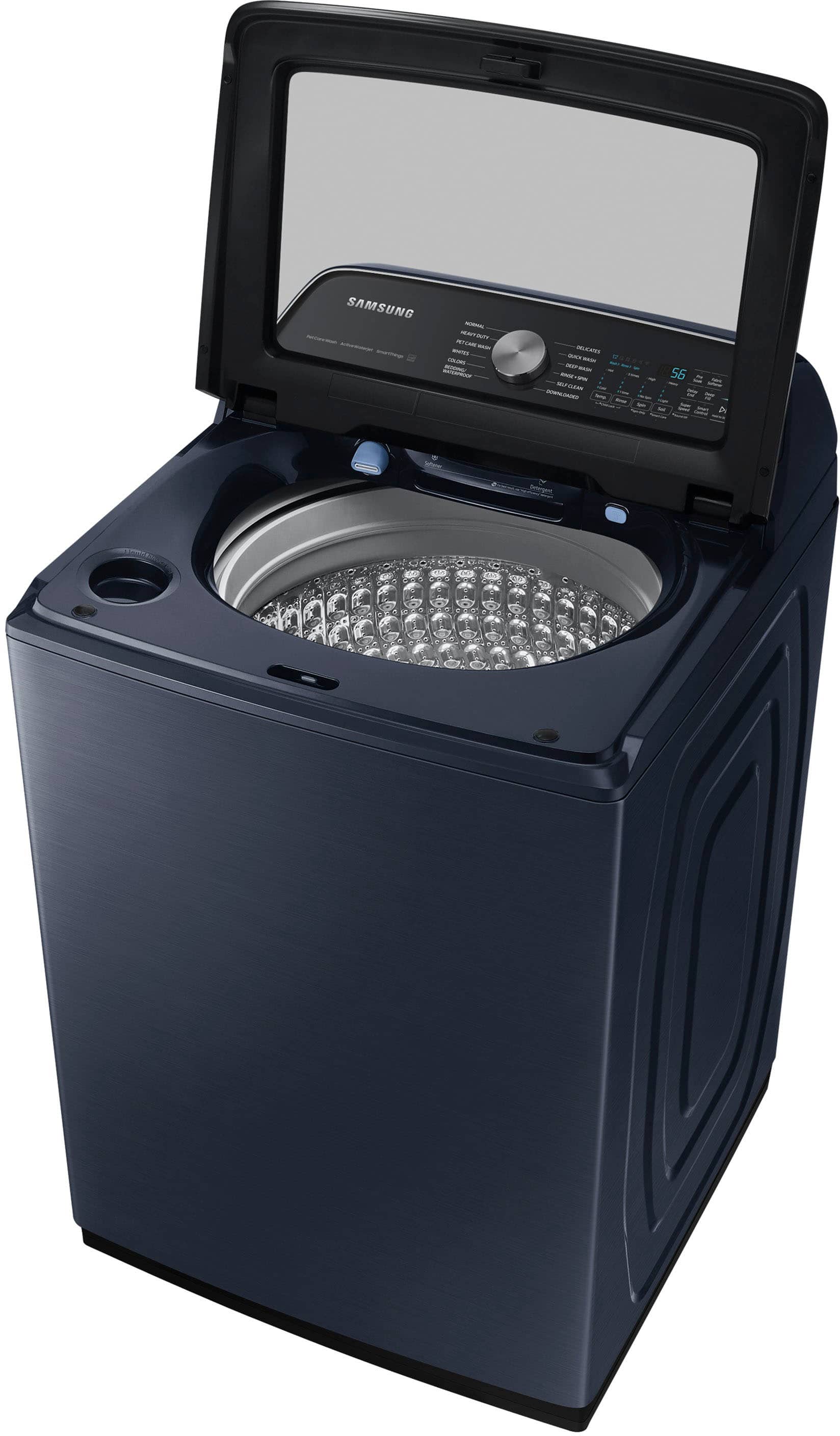 Alt View 13. Samsung - 5.4 Cu. Ft. High-Efficiency Smart Top Load Washer with Pet Care Solution - Brushed Navy.