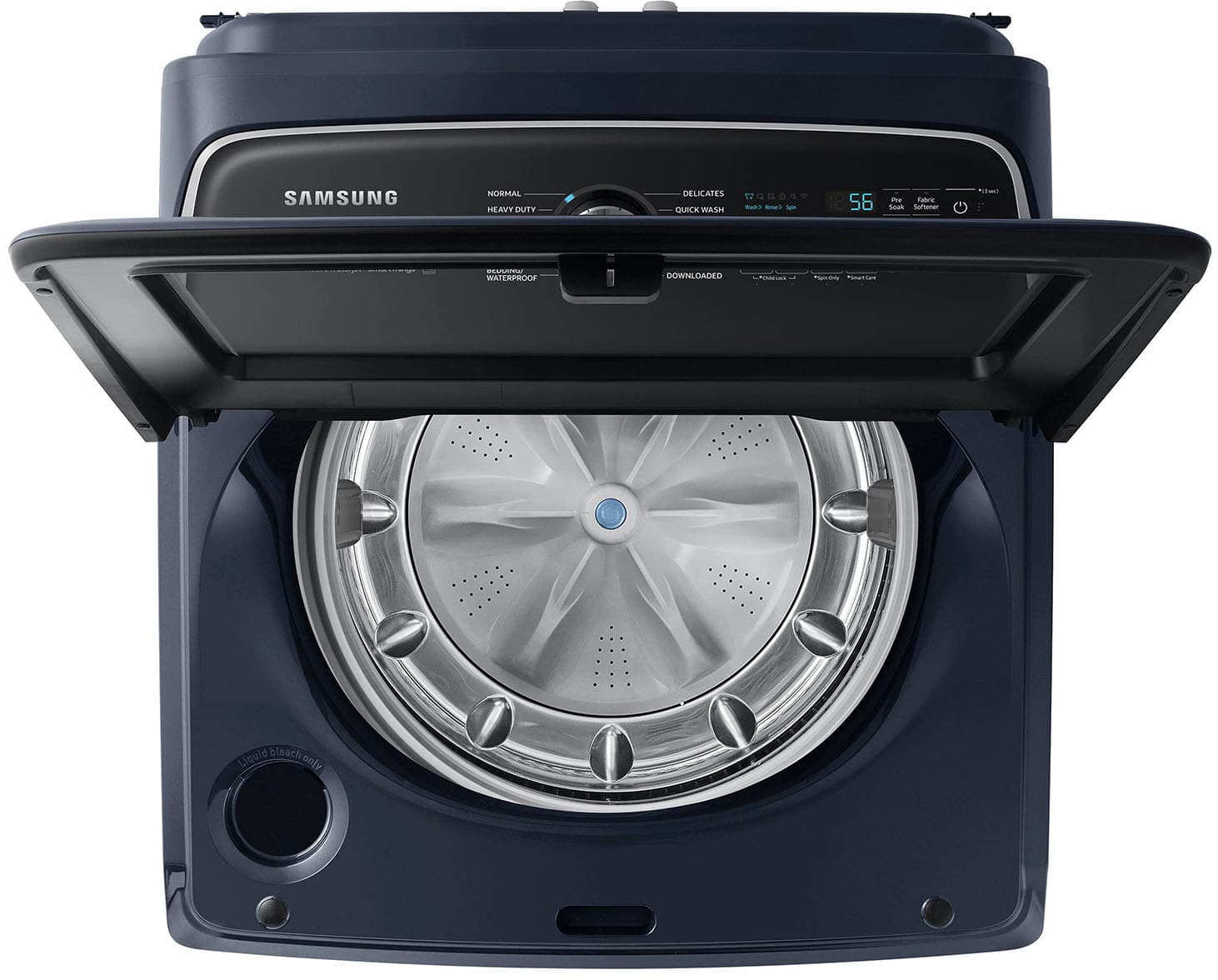 Alt View 18. Samsung - 5.4 Cu. Ft. High-Efficiency Smart Top Load Washer with Pet Care Solution - Brushed Navy.