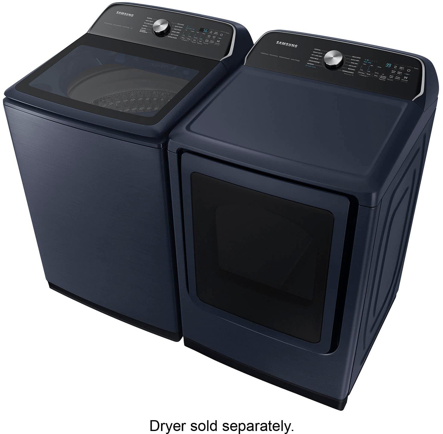 Alt View 20. Samsung - 5.4 Cu. Ft. High-Efficiency Smart Top Load Washer with Pet Care Solution - Brushed Navy.