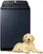 Alt View 11. Samsung - 5.4 Cu. Ft. High-Efficiency Smart Top Load Washer with Pet Care Solution - Brushed Navy.