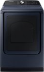 Front Zoom. Samsung - 7.4 Cu. Ft. Smart Electric Dryer with Steam and Pet Care Dry - Brushed Navy.