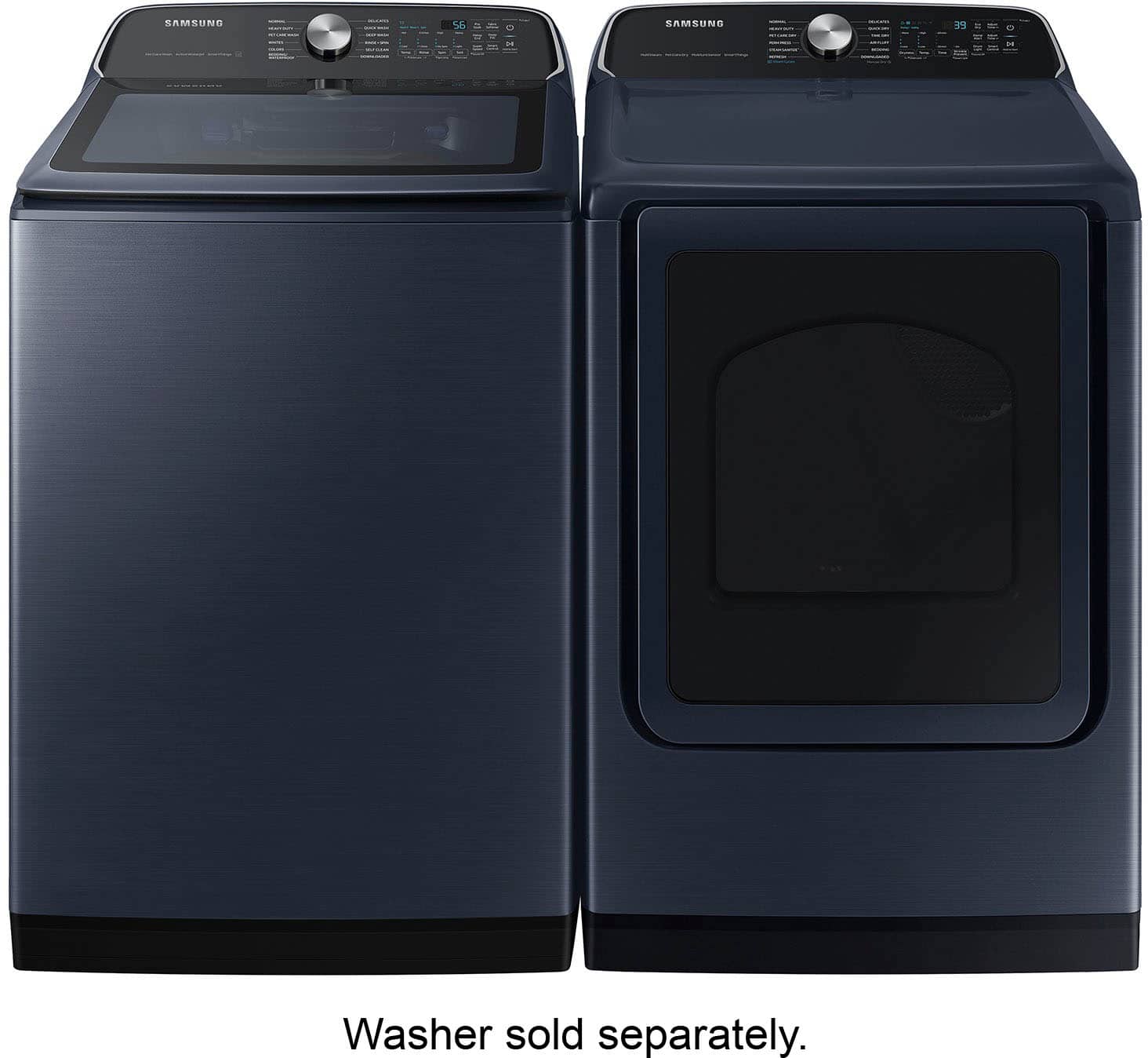 Alt View 15. Samsung - 7.4 Cu. Ft. Smart Electric Dryer with Steam and Pet Care Dry - Brushed Navy.
